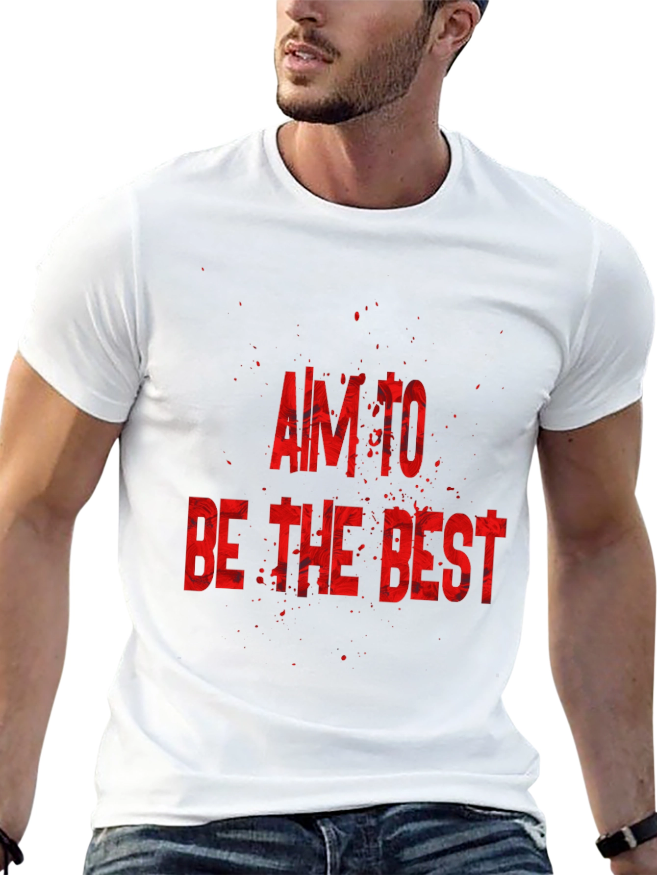 Aim to Be the Best Graphic Print Tee