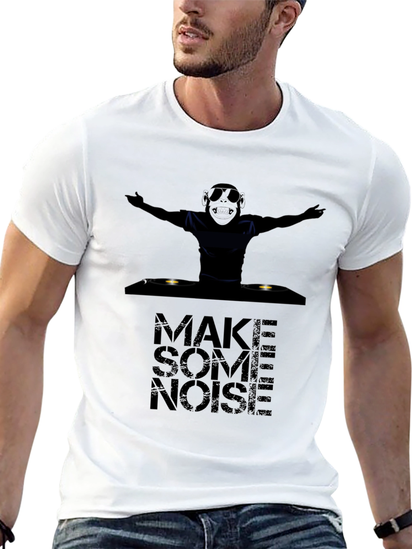 DJ Monkey Graphic T-Shirt - Make Some Noise