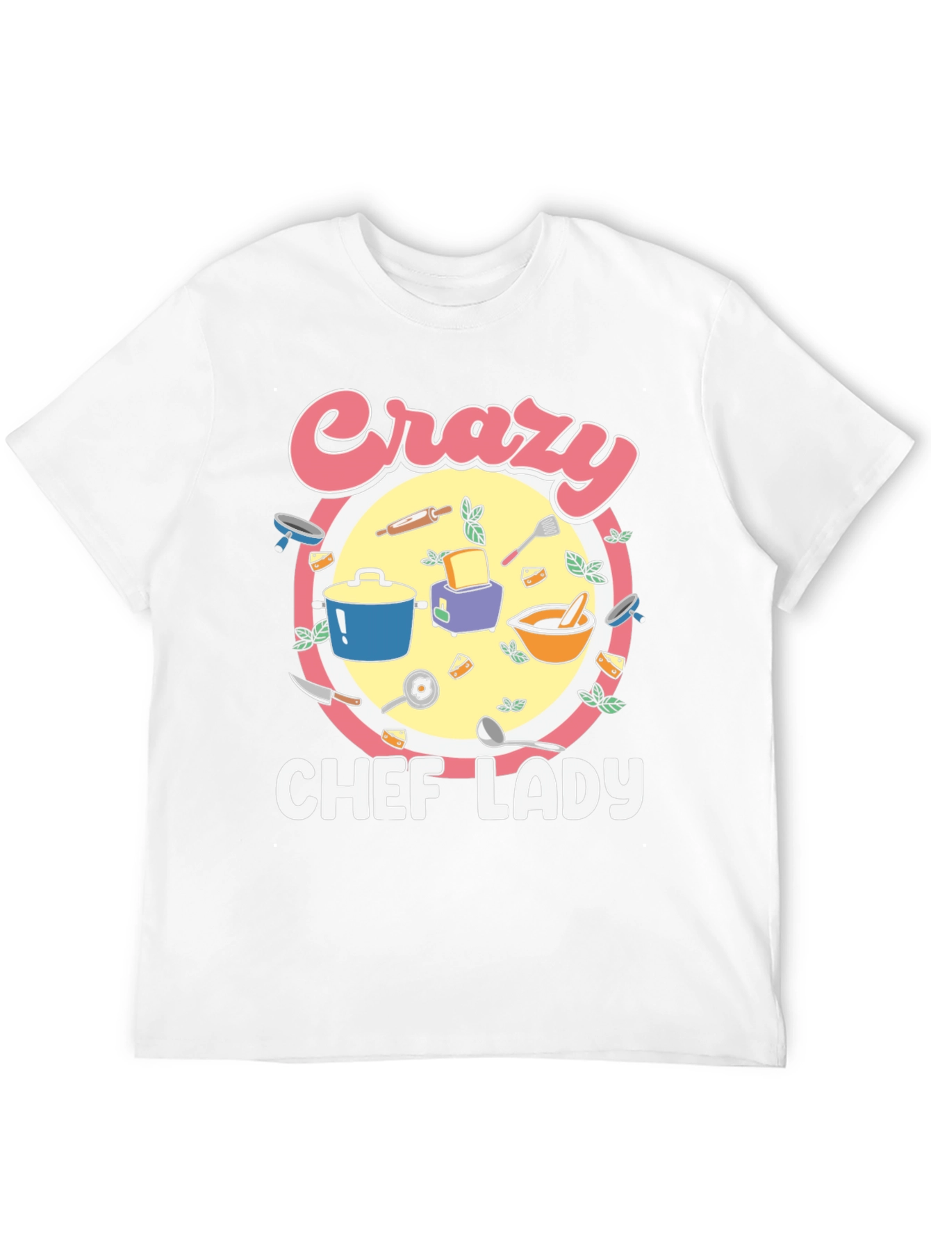 Crazy Chef Lady T-Shirt - Black