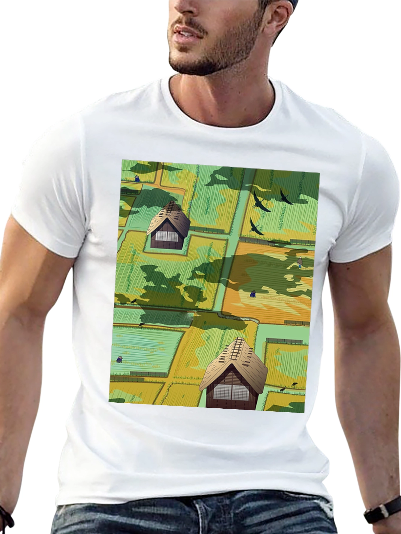 Japanese Rice Paddy Graphic Tee
