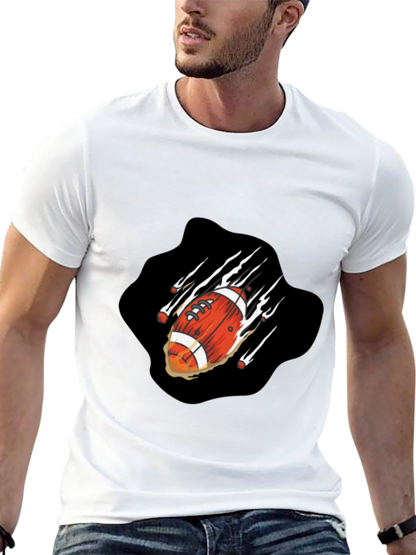 Football T-Shirt - Ripped Design