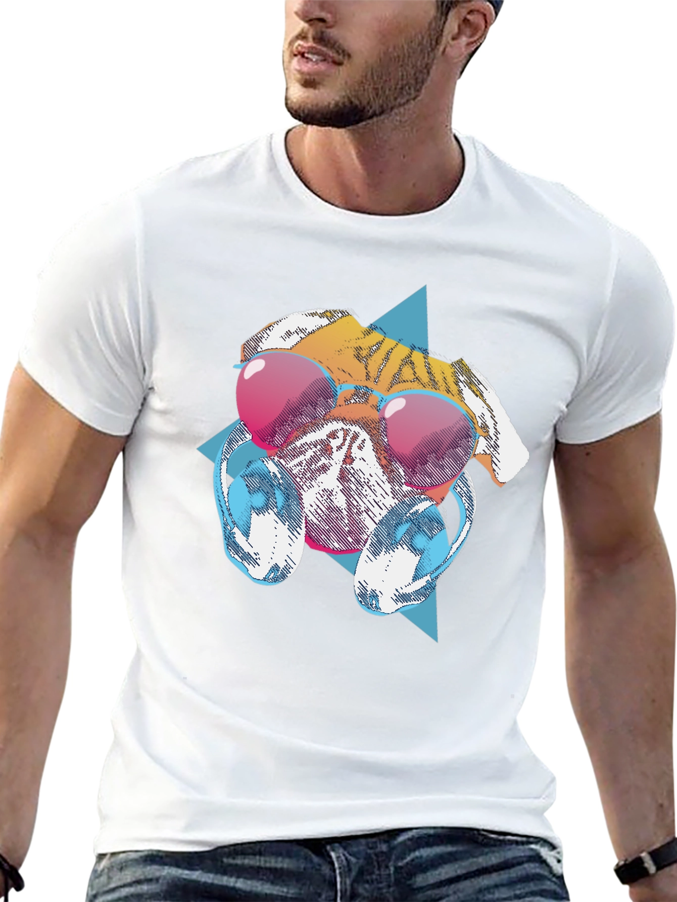 Cool Dog Graphic Tee - Black T-Shirt