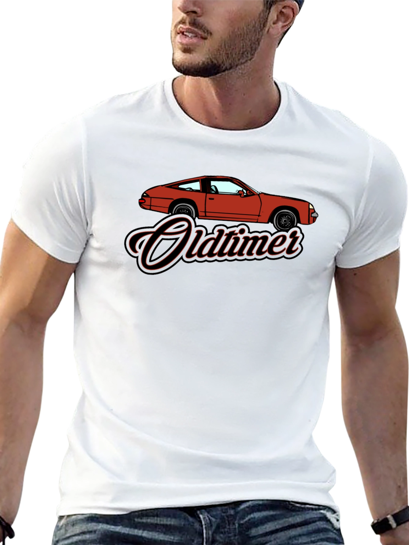 Retro Car Graphic Tee - Oldtimer Style