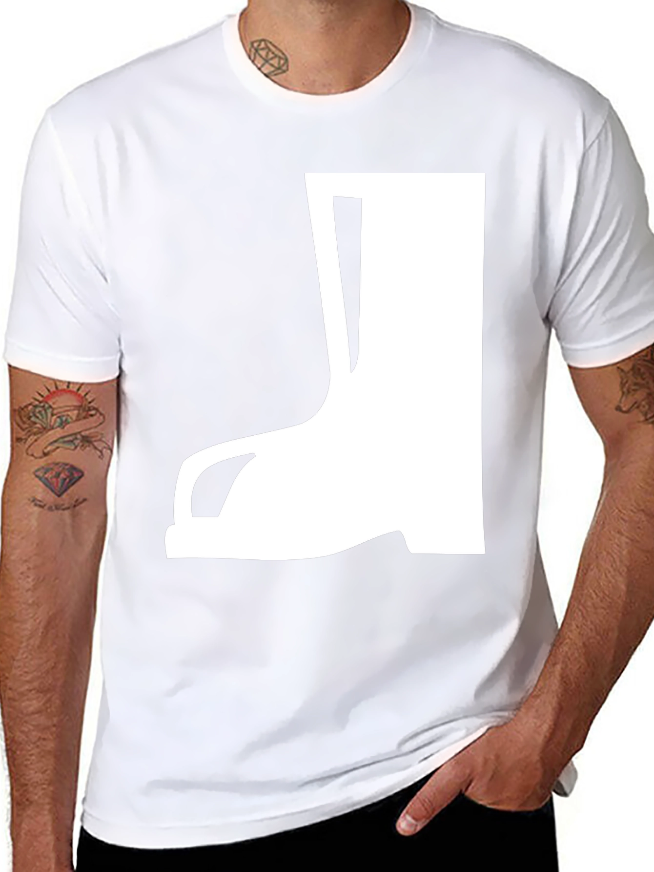 Boot Graphic T-Shirt - Casual Black Tee