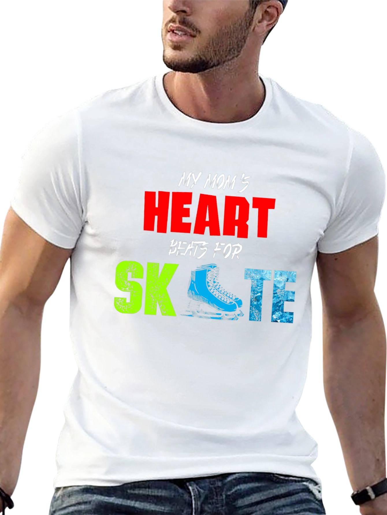My Moms Heart Beats for Skate T-Shirt