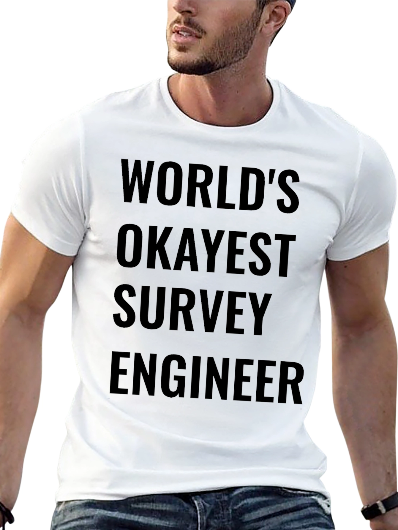 Worlds Okayest Survey Engineer - Funny T-Shirt