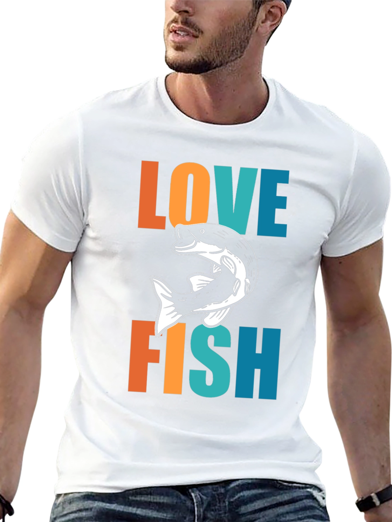 Love Fish Graphic Tee - Fisherman T-Shirt