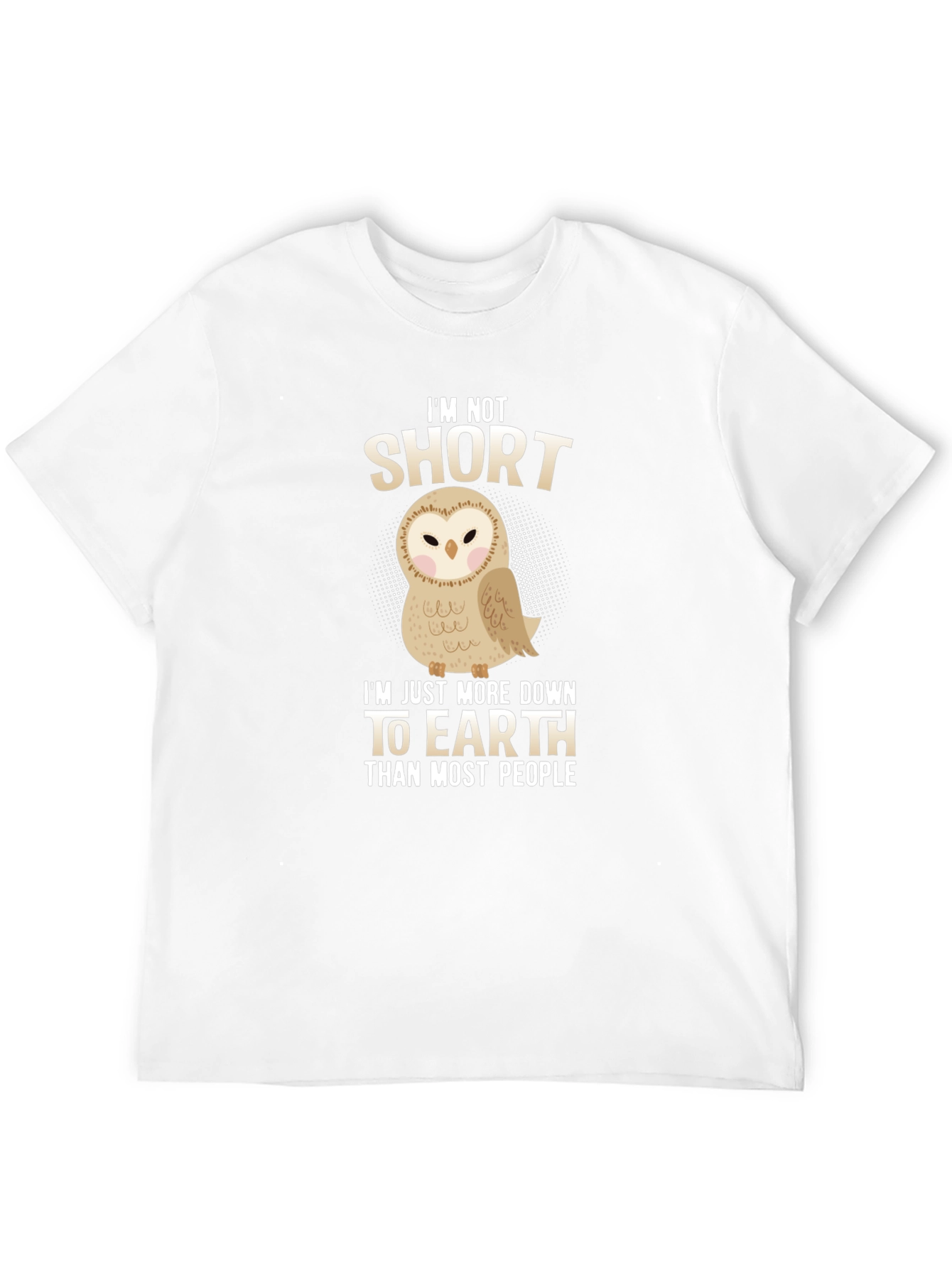 Im Not Short Owl Graphic T-Shirt