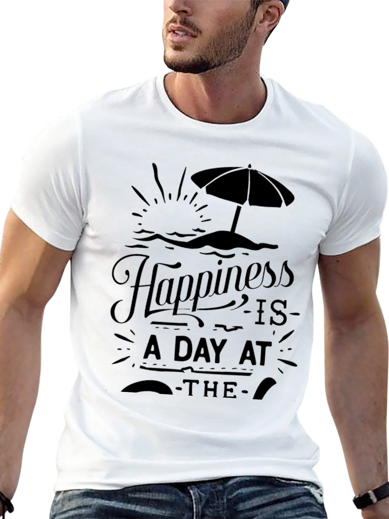 Happiness Is A Day At The Beach Graphic Tee