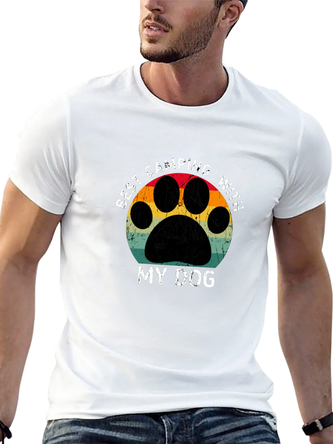Best Camping With My Dog Graphic Tee