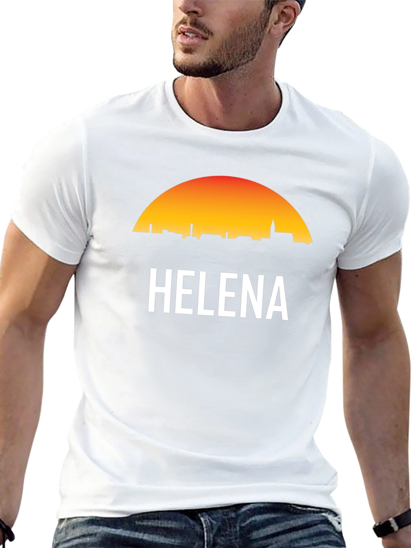 Helena Skyline T-Shirt - Sunset Design