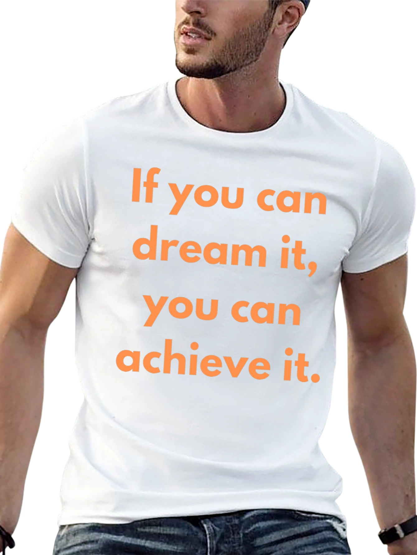 Motivational Dream Achieve Black T-Shirt