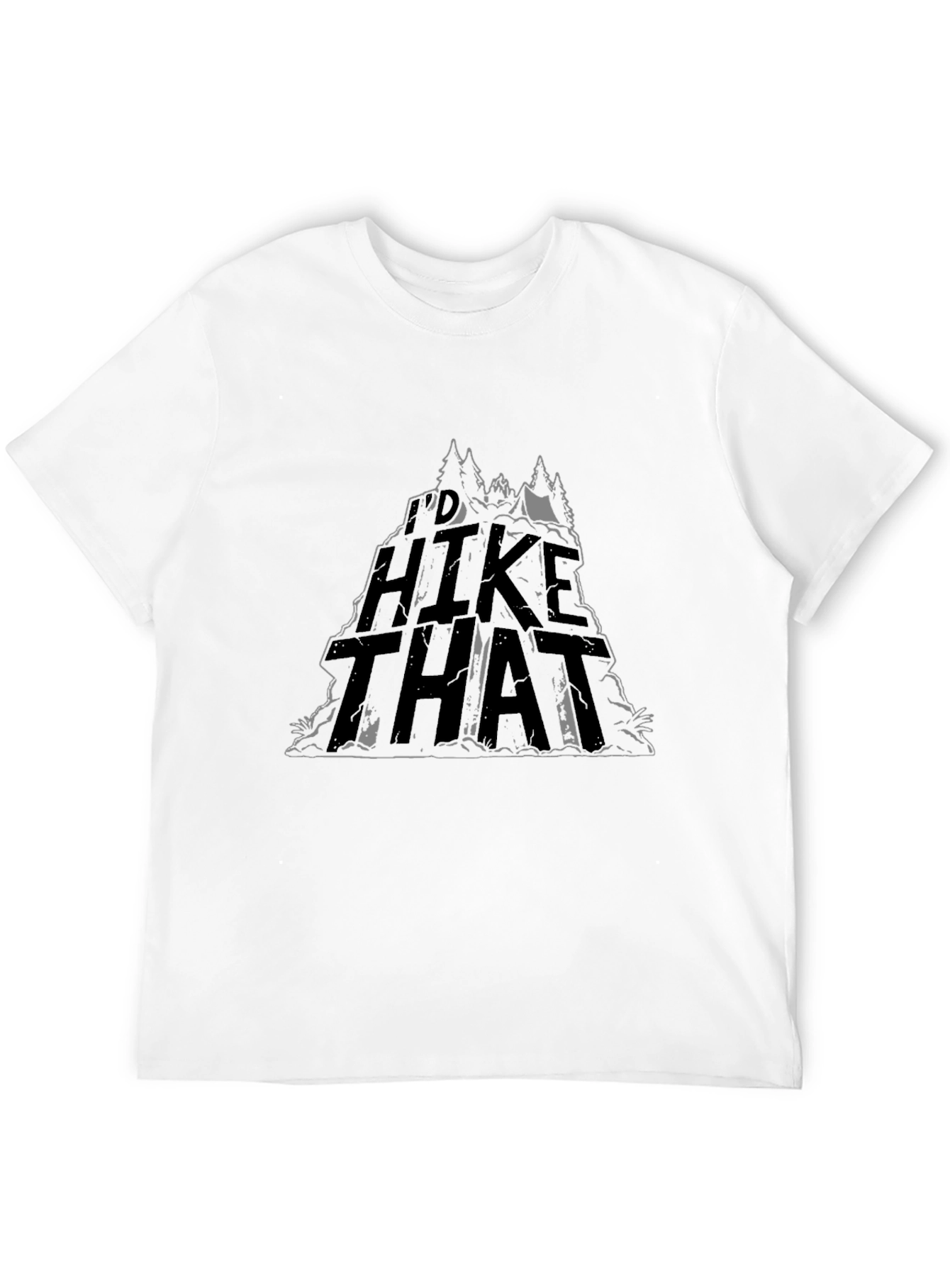 Id Hike That - Black Graphic Tee