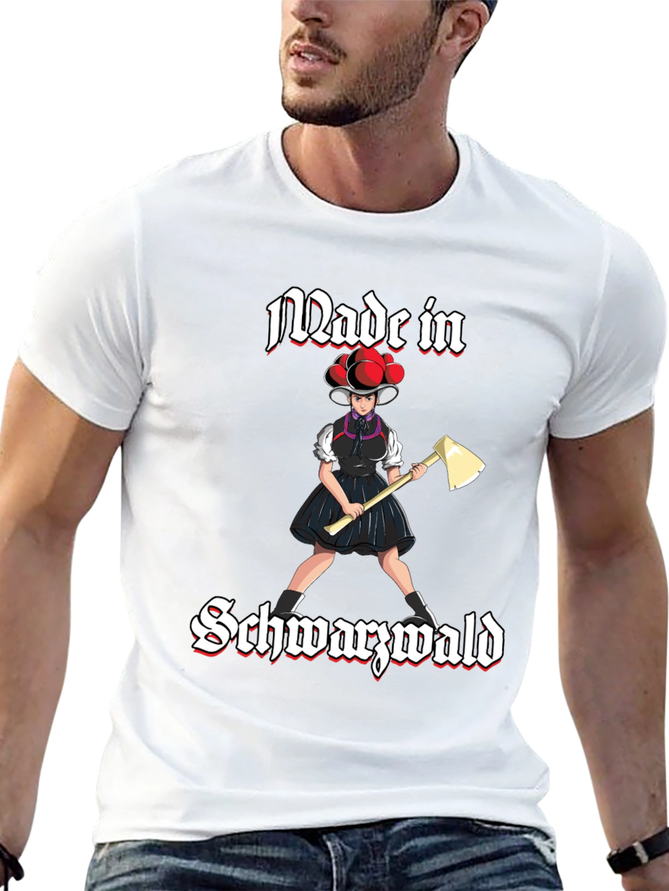 Made in Schwarzwald Black Forest Girl Axe T-Shirt
