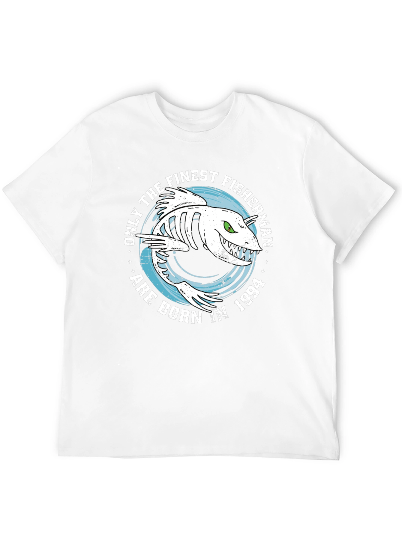 Finest Fisherman Born in 1994 Black Graphic Tee
