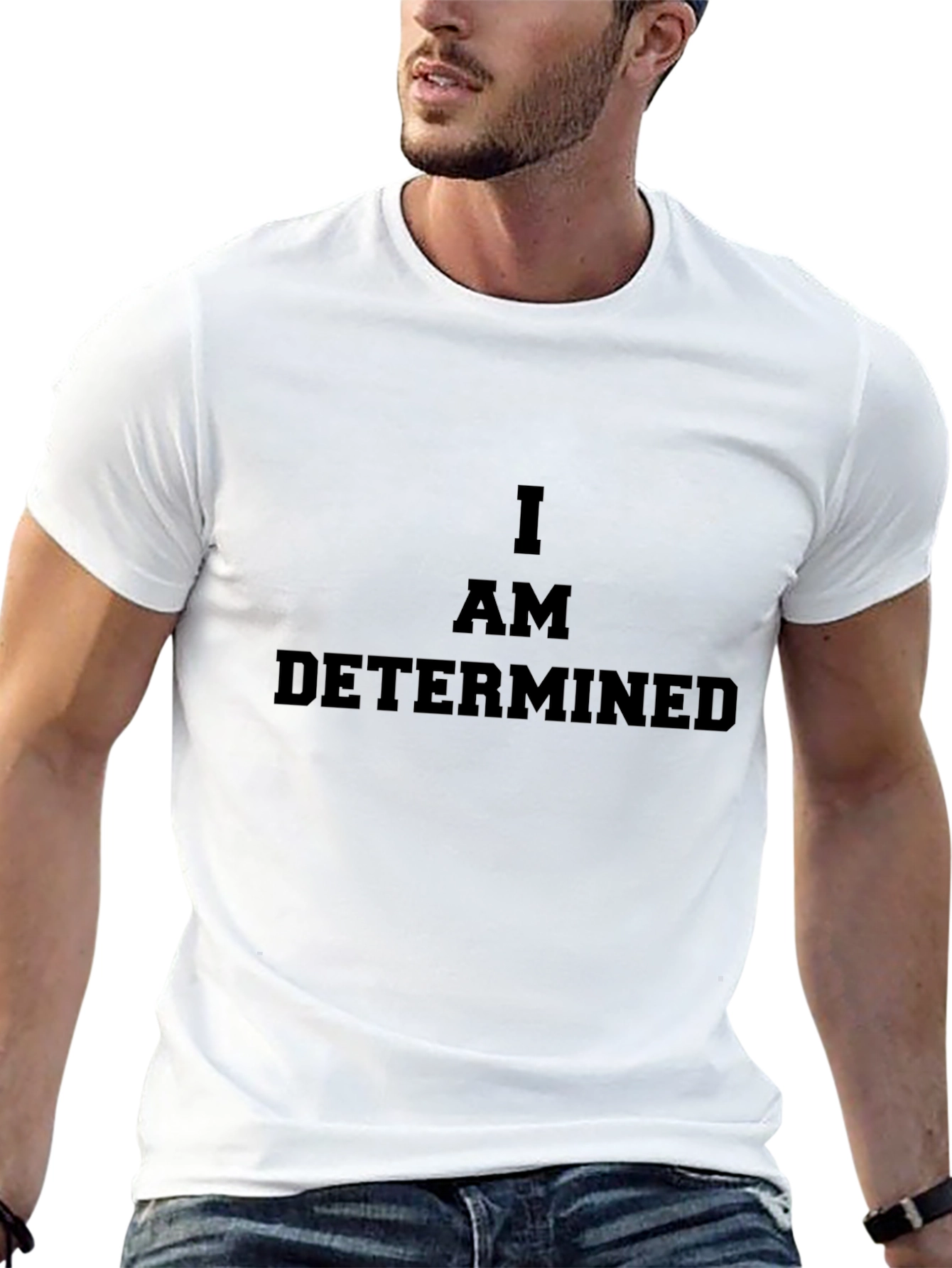 Determined Black T-Shirt - Motivational Graphic Tee