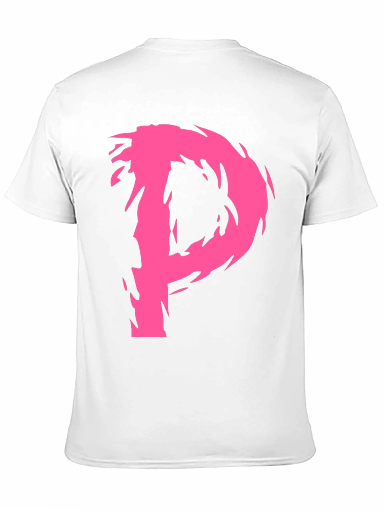 Edgy Pink P Graphic Black T-Shirt