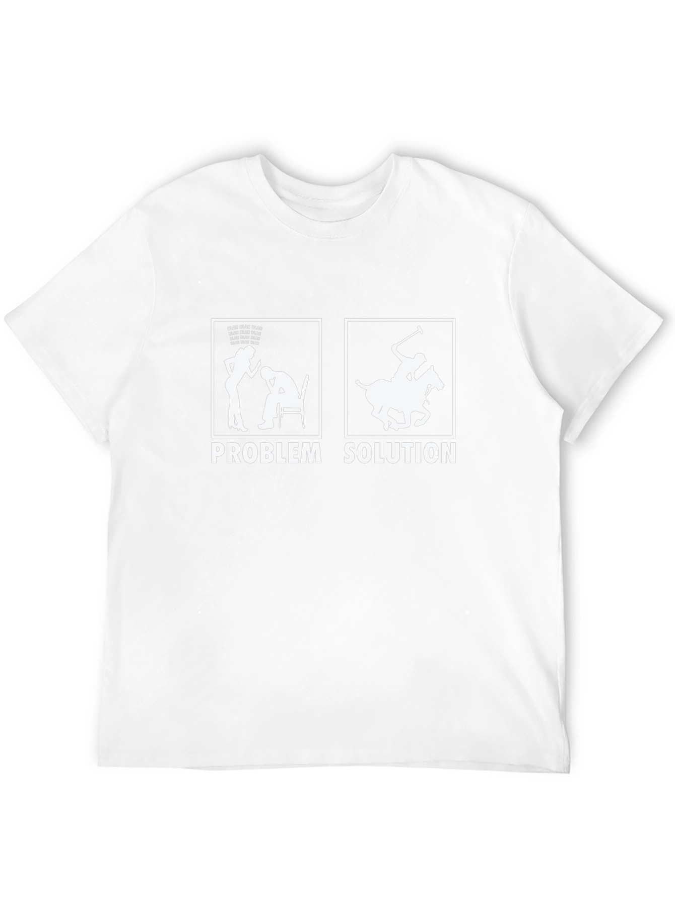 Problem Solution Polo Humor T-Shirt