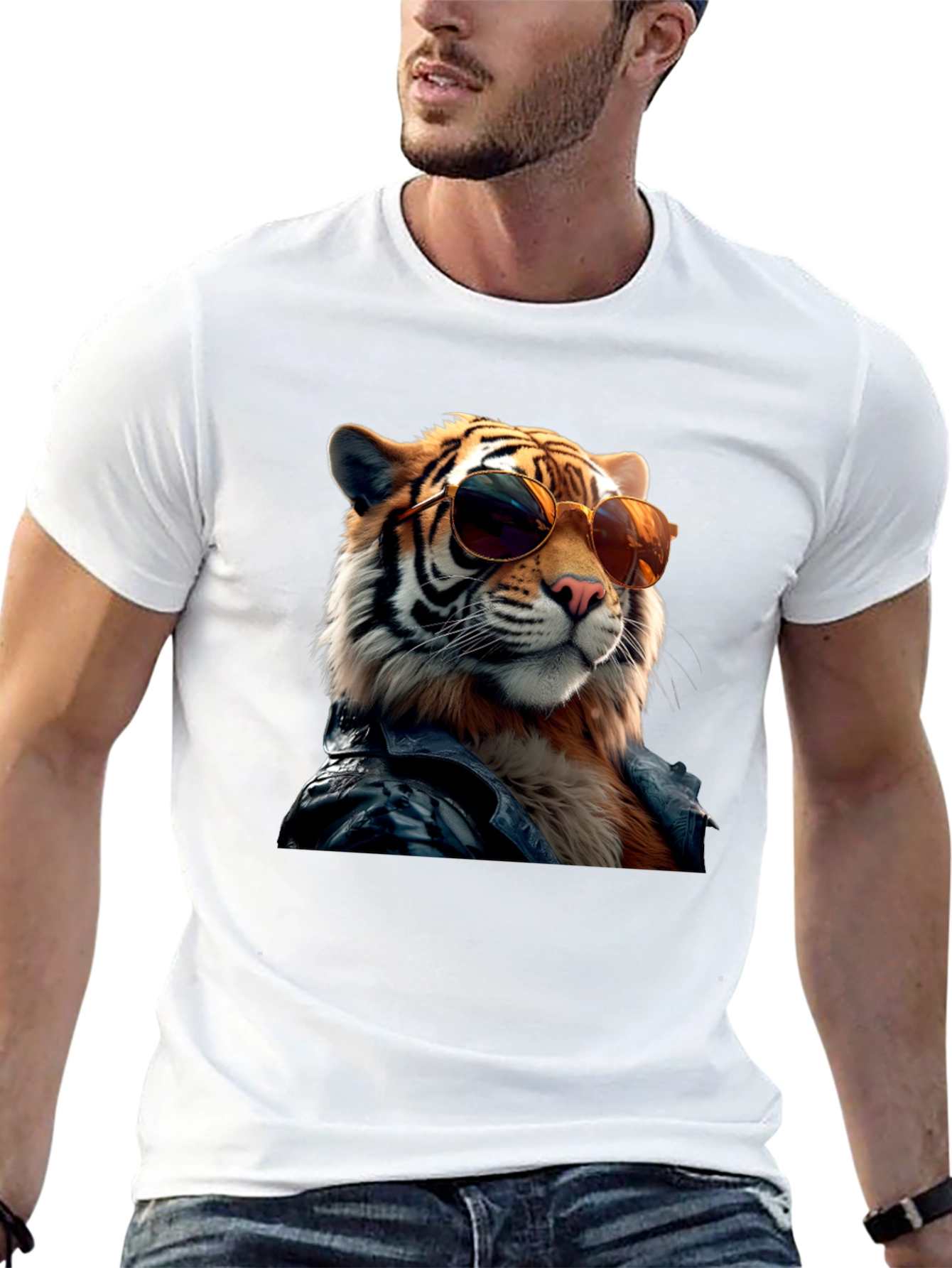 Cool Tiger Graphic Tee - Black T-Shirt