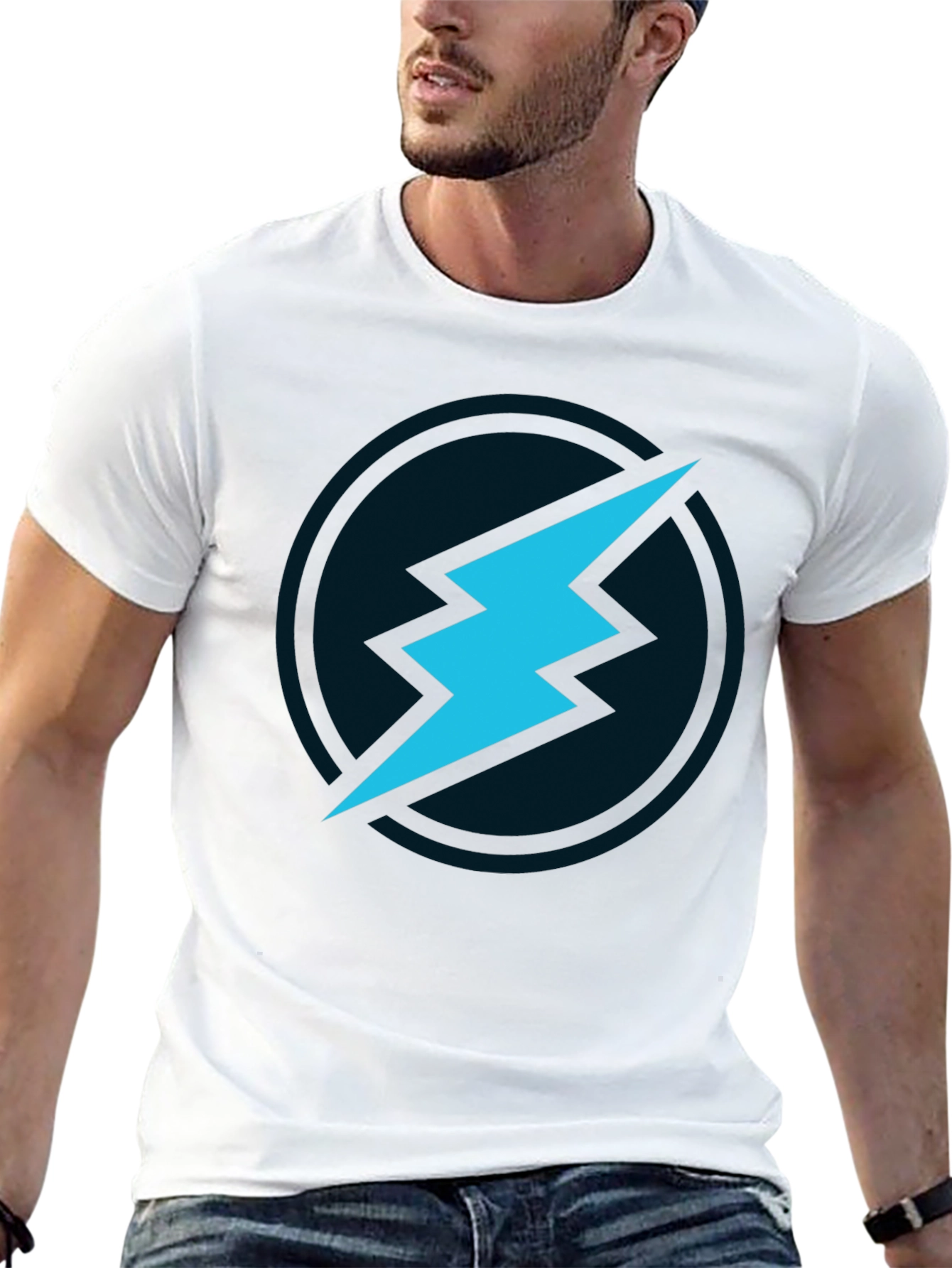 Electric Blue Bolt Tee - Stylish Graphic T-Shirt