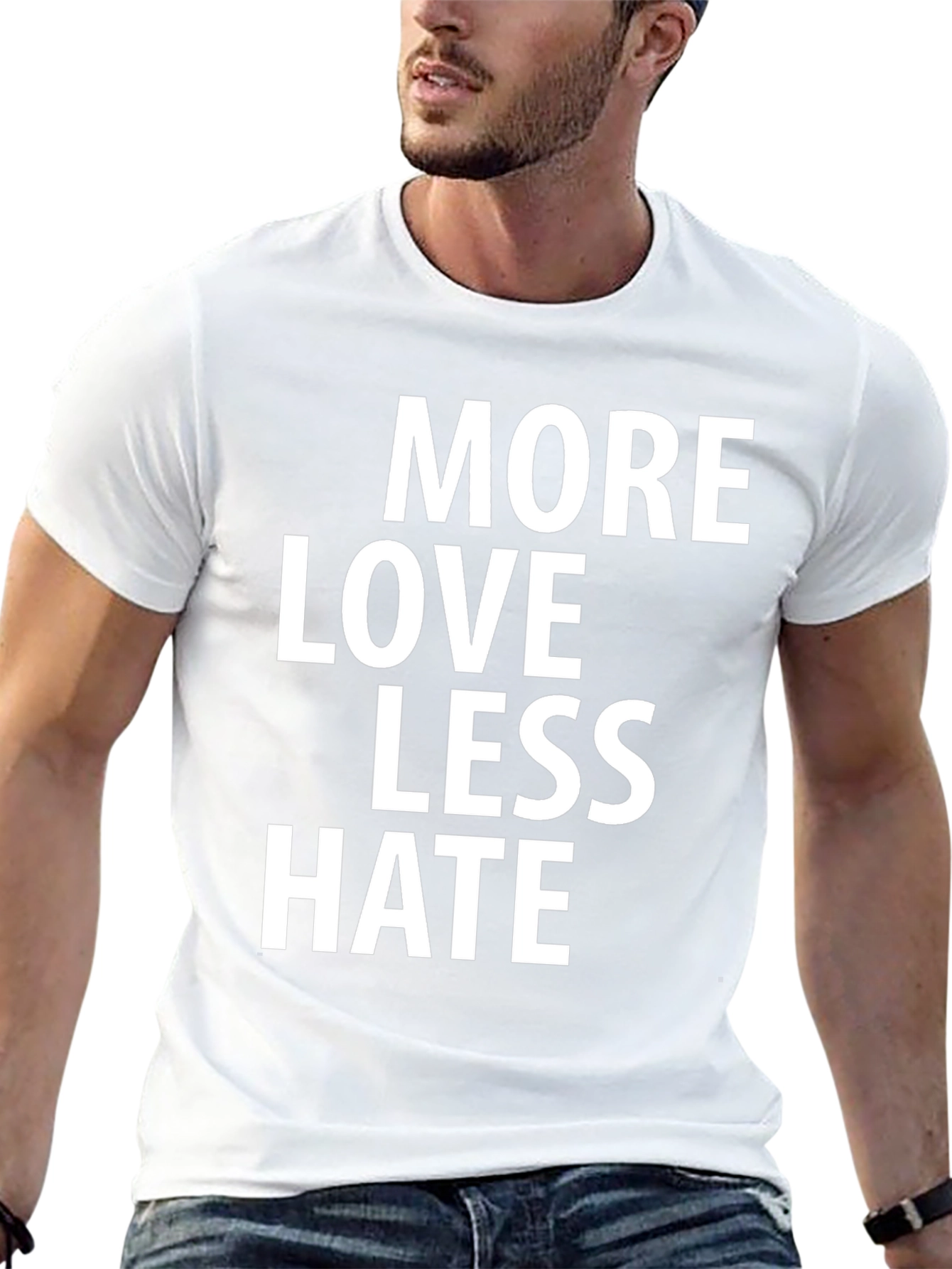 More Love Less Hate Graphic Tee - Black