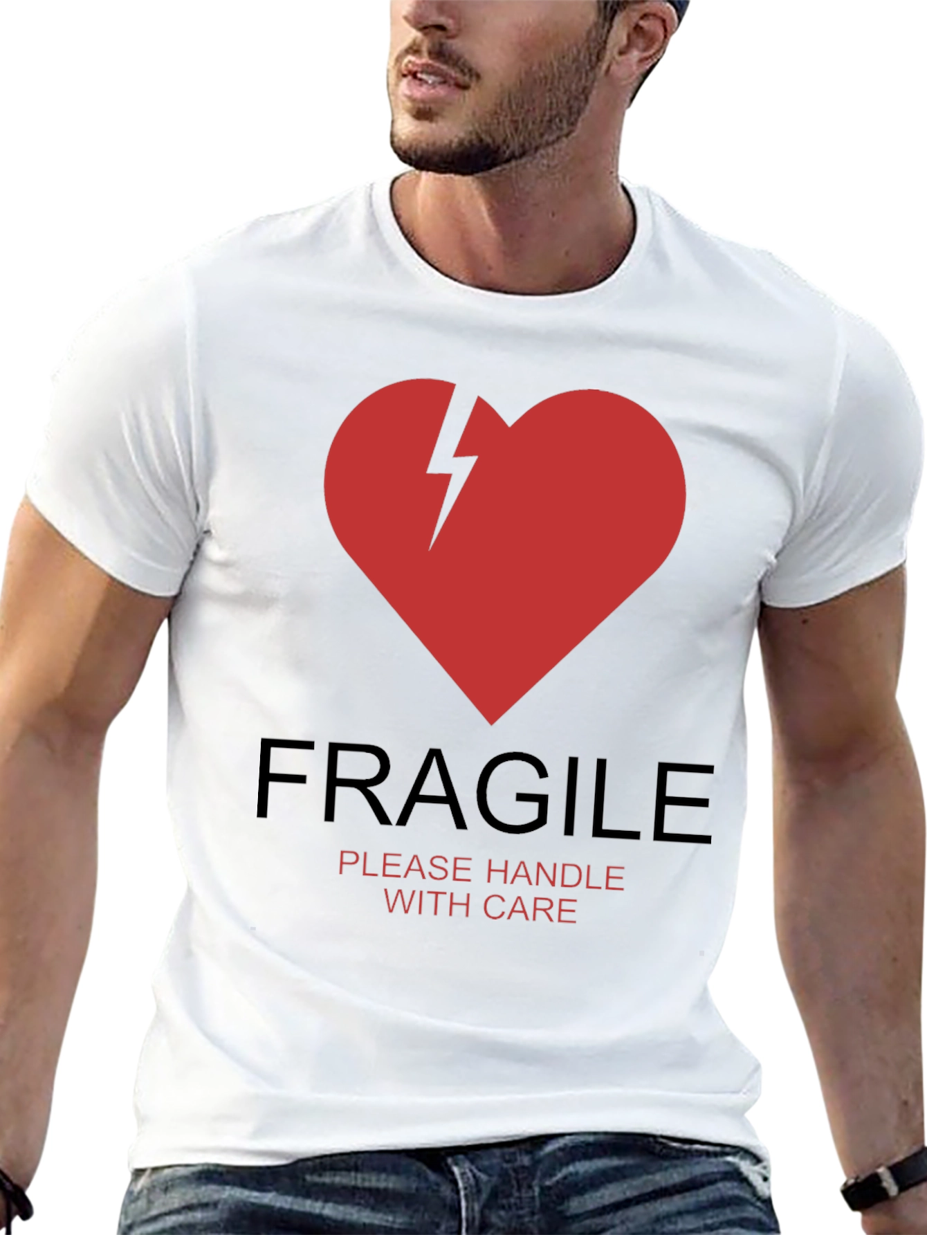 Fragile Heart Graphic T-Shirt - Handle With Care