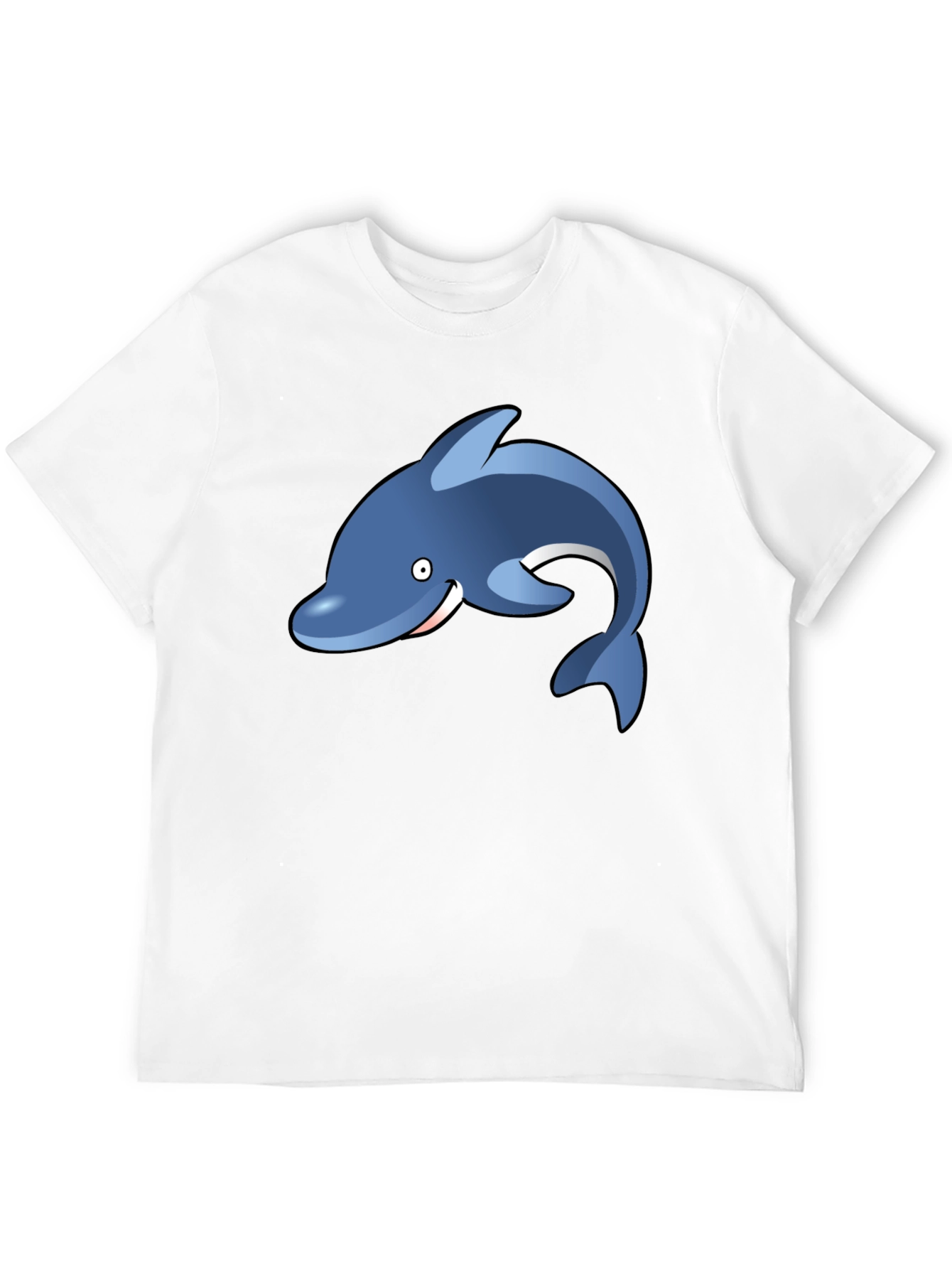 Dolphin Graphic Tee - Black Casual T-Shirt