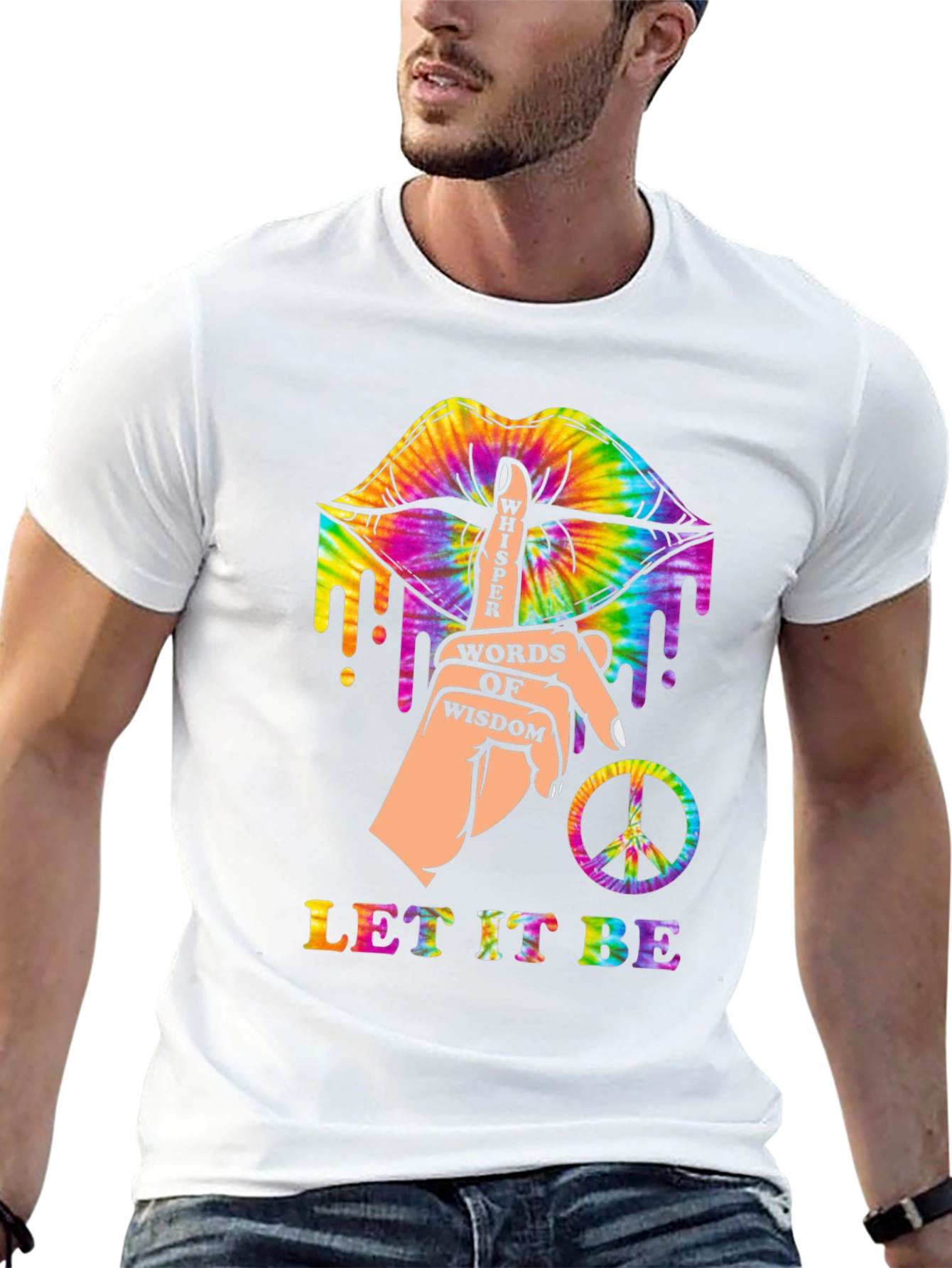 Tie-Dye Lips Whisper Words of Wisdom T-Shirt