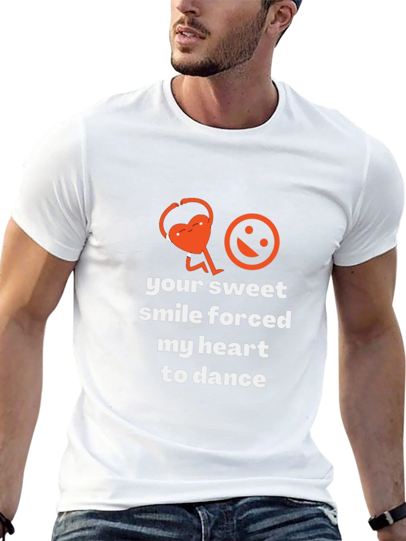 Sweet Smile Dancing Heart Graphic Tee
