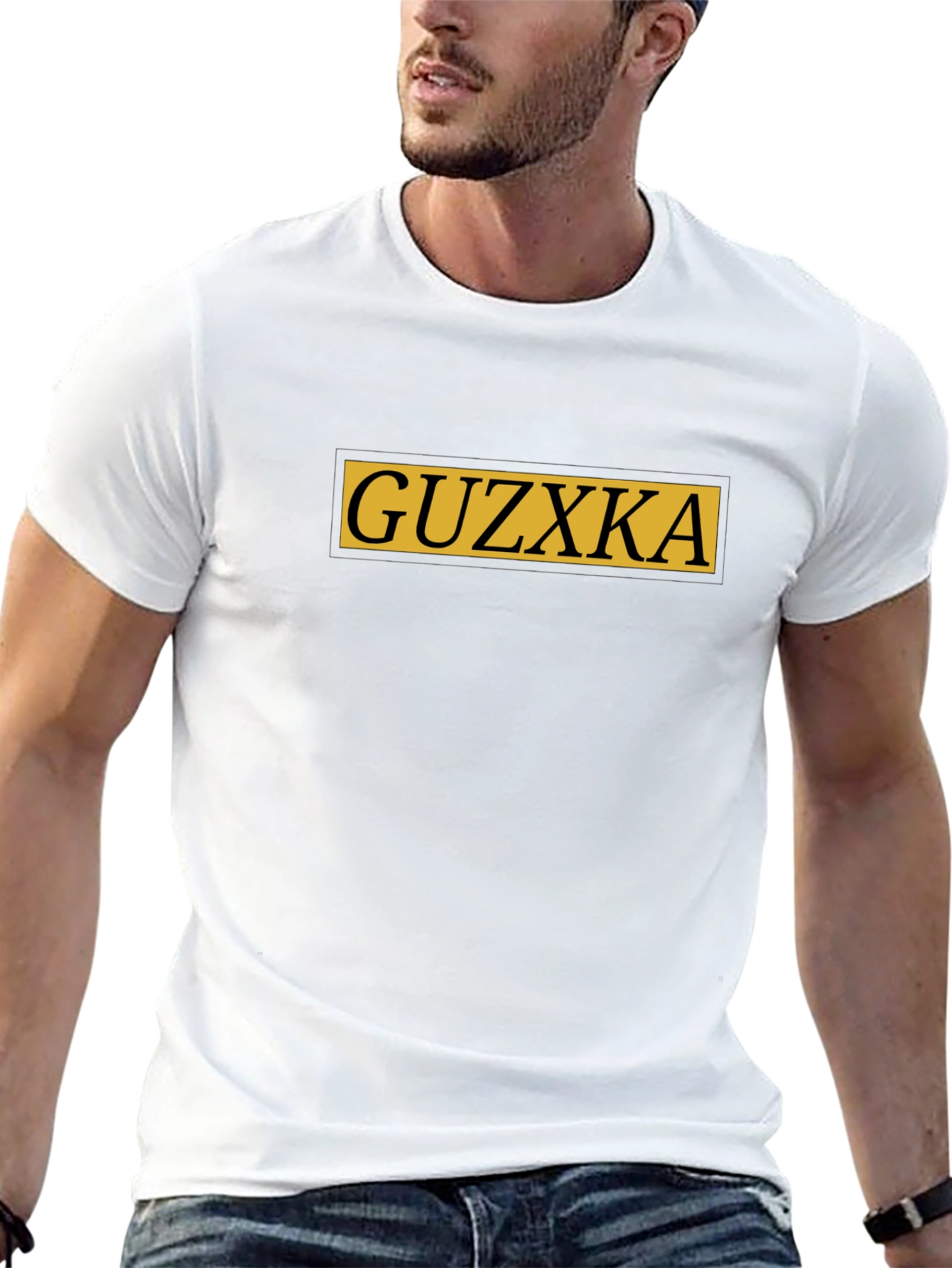 Guzxka Graphic Tee - Black Crew Neck