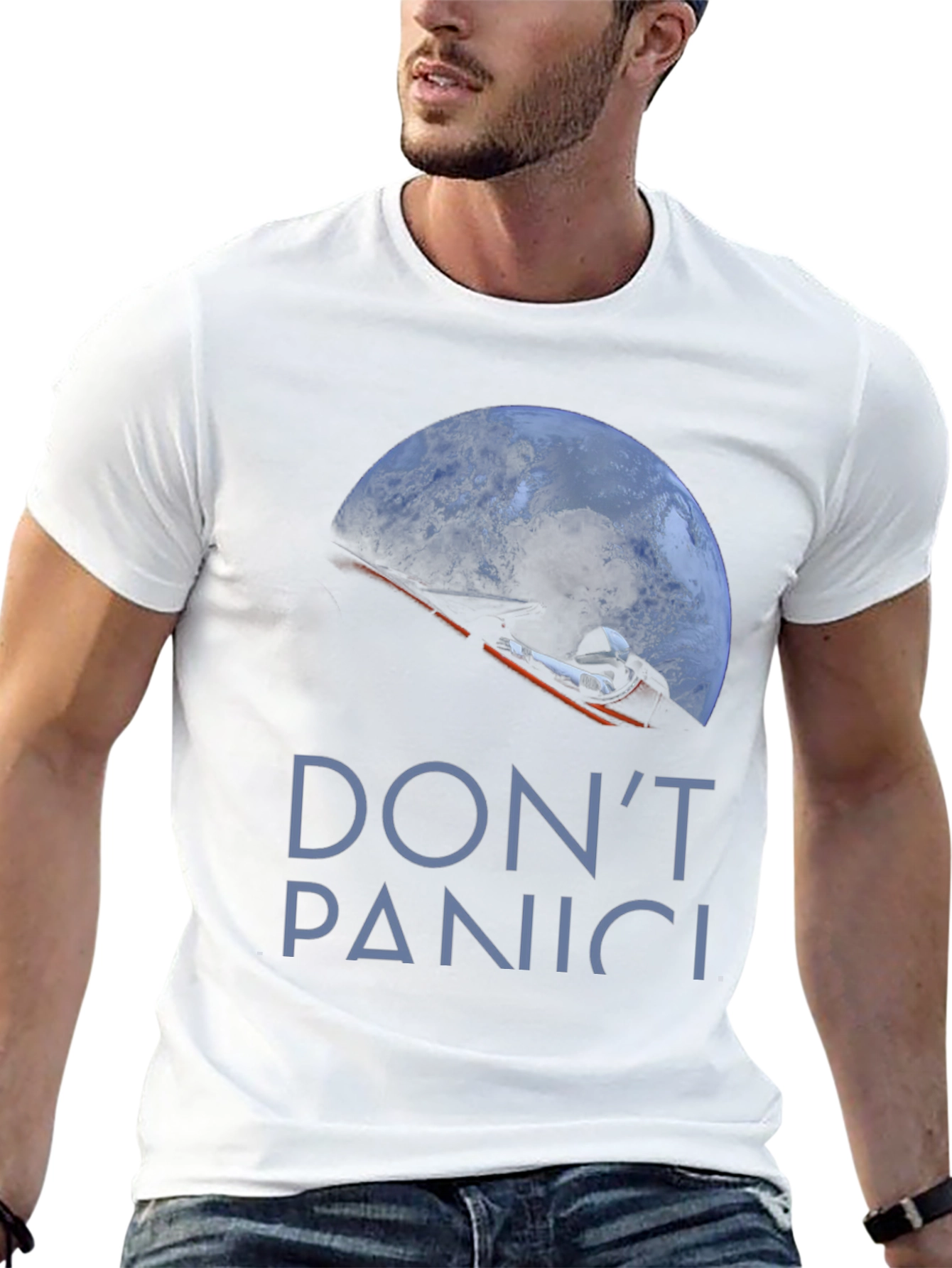 Dont Panic Space Roadster T-Shirt