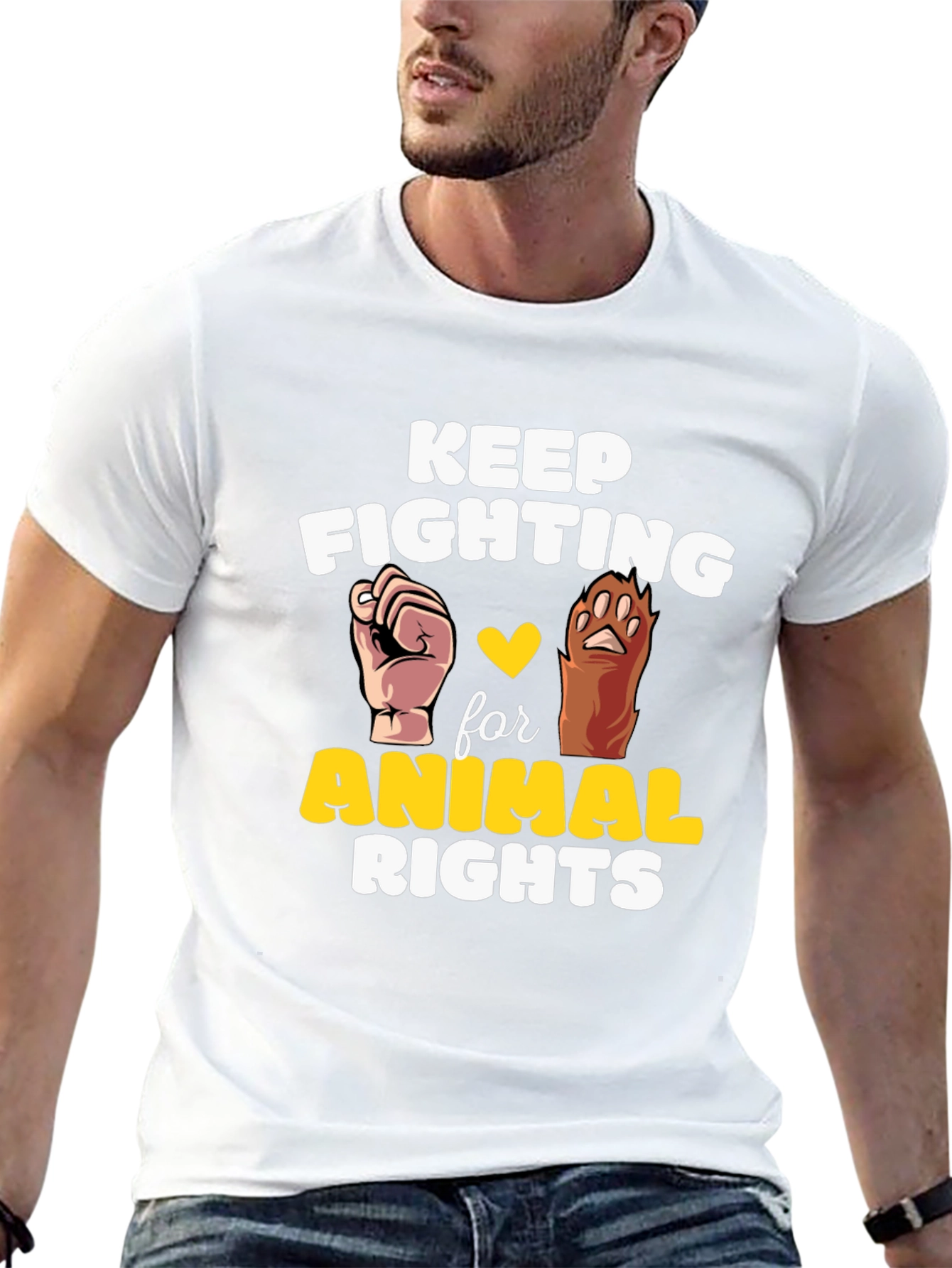 Animal Rights Tee - Keep Fighting for Animals