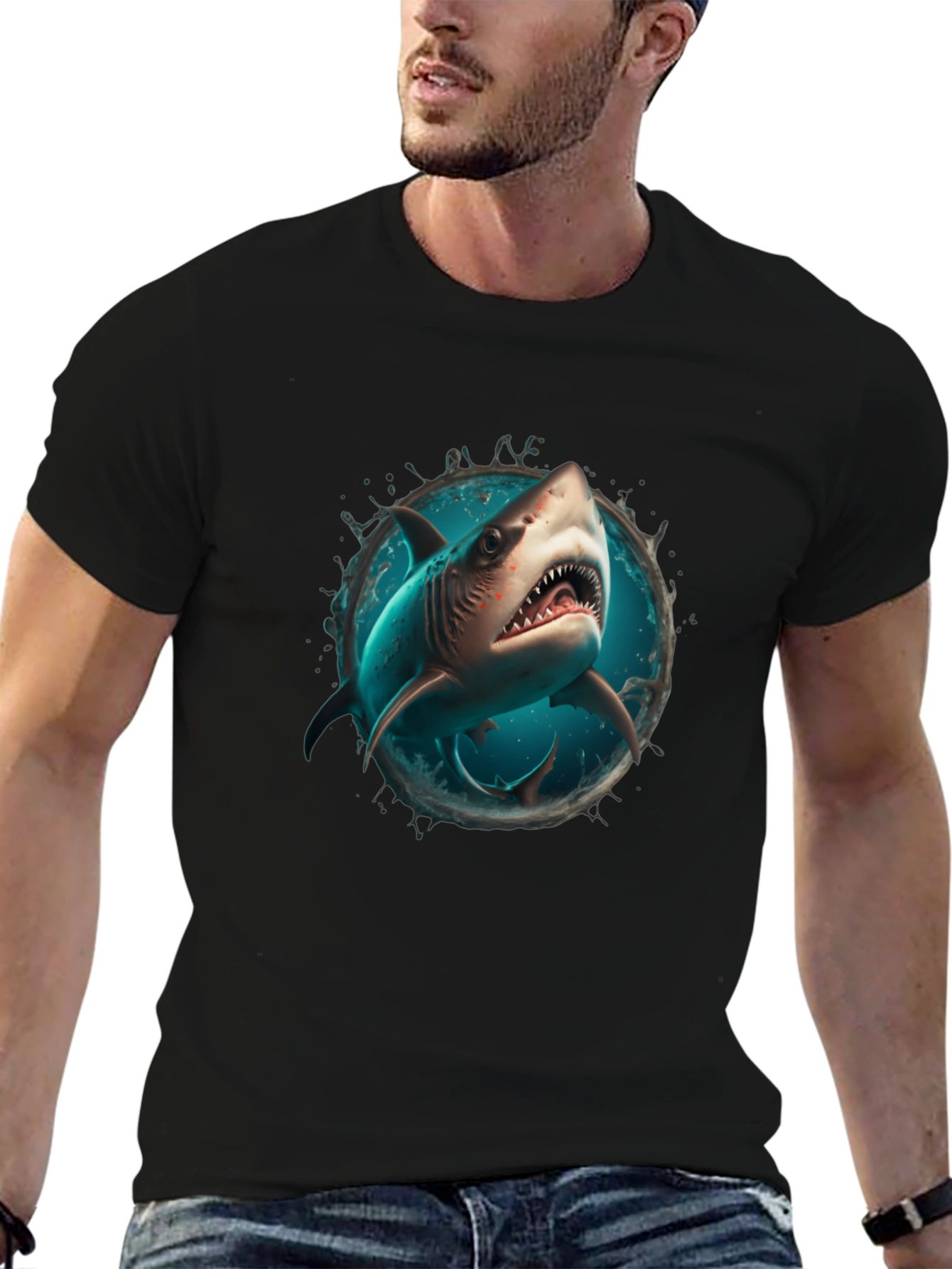 Shark Graphic Tee - Ocean Predator Design