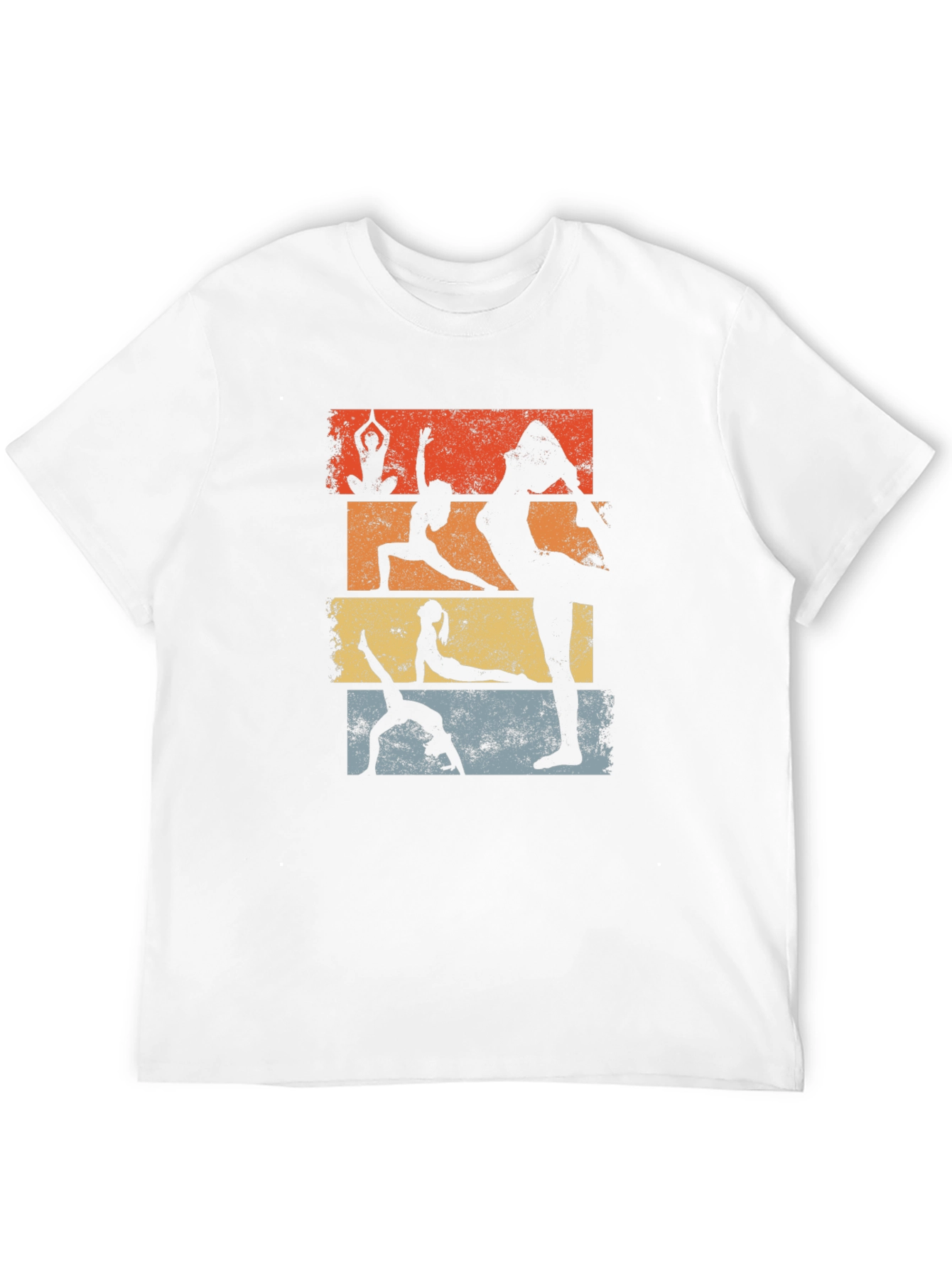 Yoga Pose Graphic T-Shirt - Retro Style