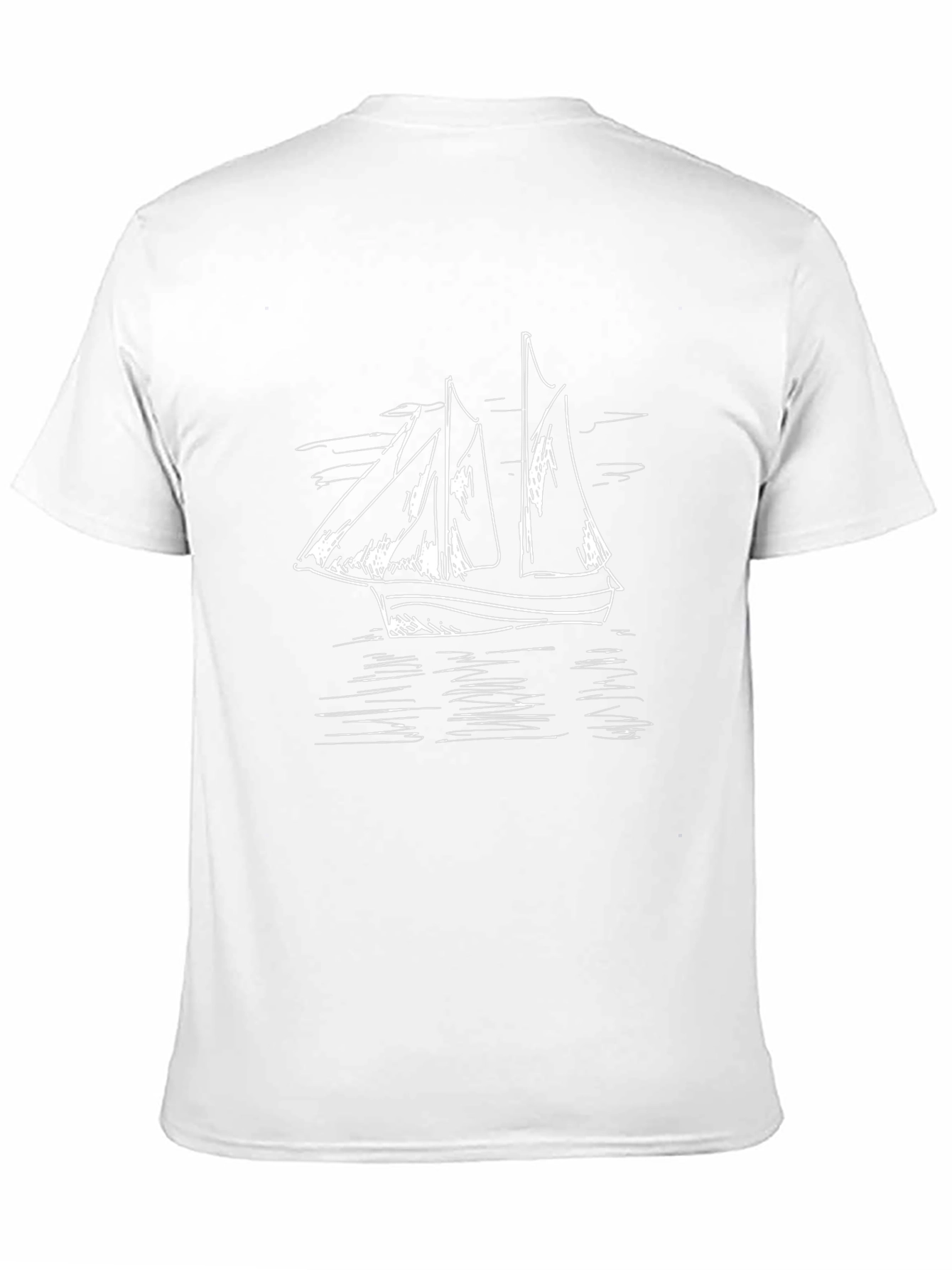 Nautical Sailboat Graphic Tee - Classic Black