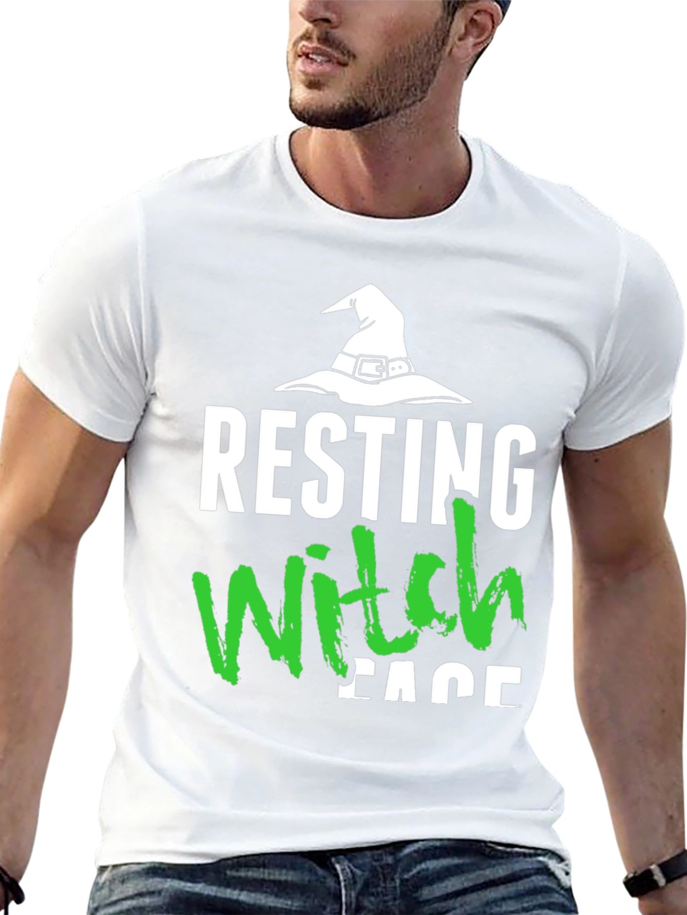 Resting Witch Face Halloween T-Shirt