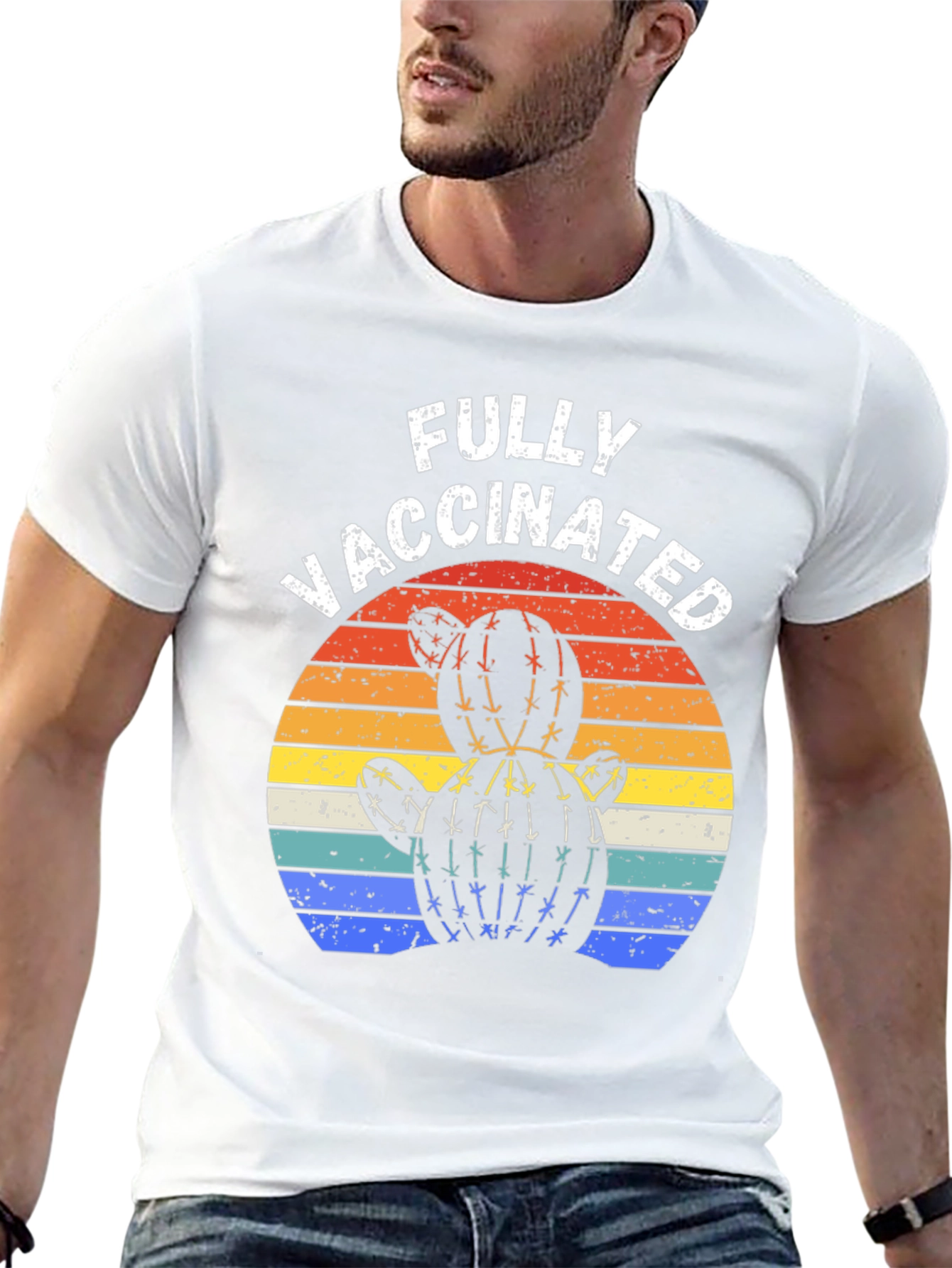 Fully Vaccinated Cactus Sunset T-Shirt