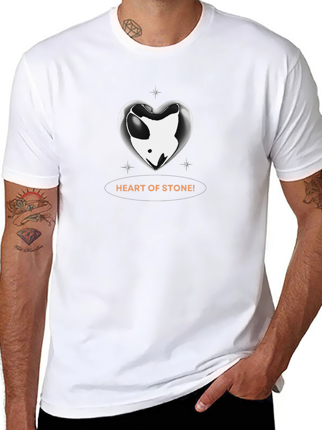 Heart of Stone Graphic Tee - Classic Black