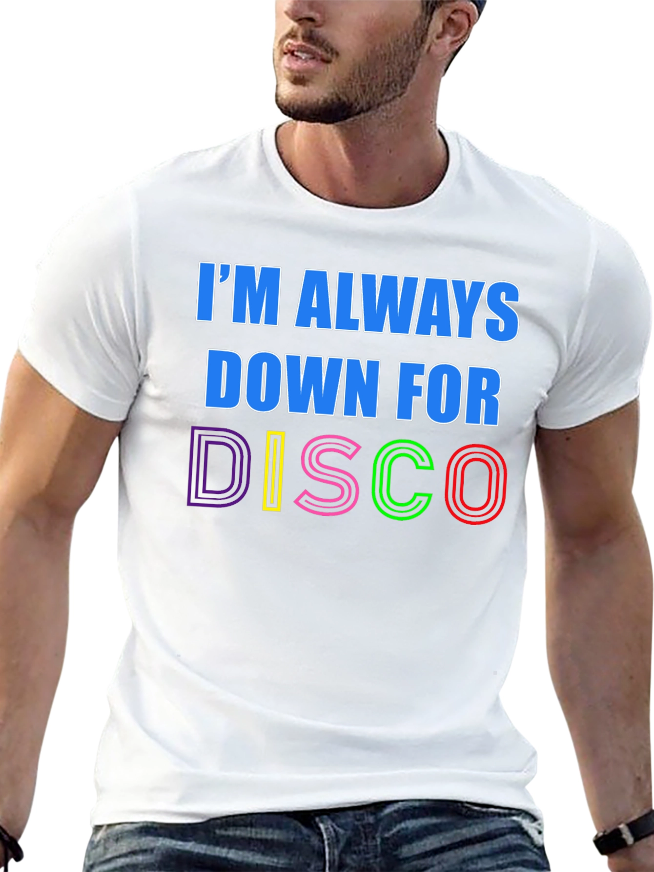 Im Always Down For Disco Black T-Shirt