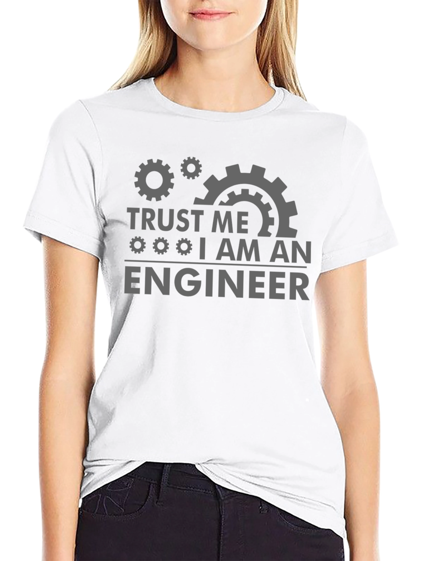 Trust Me Im An Engineer Black T-Shirt