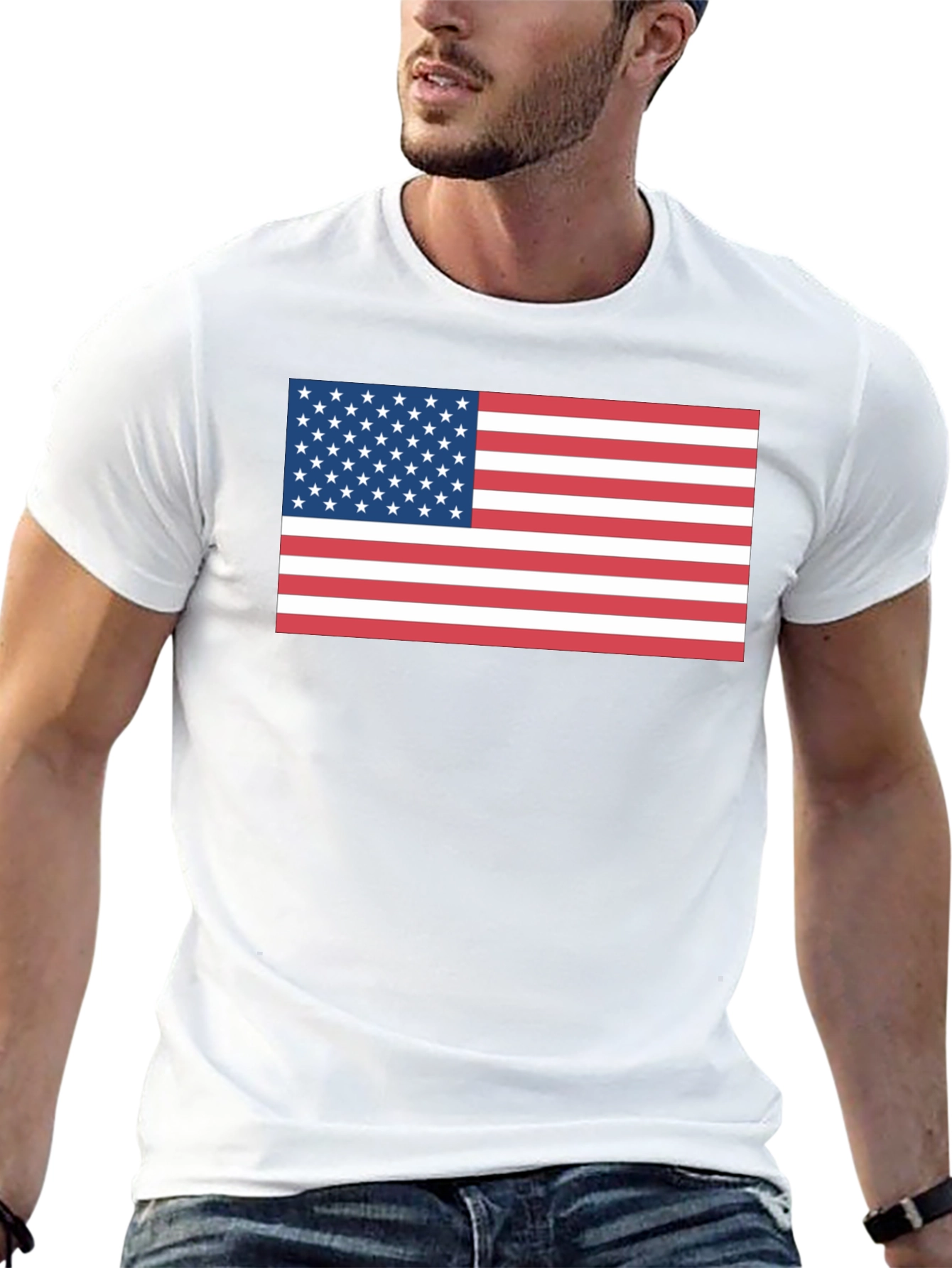 USA Flag Graphic Tee - Patriotic T-Shirt