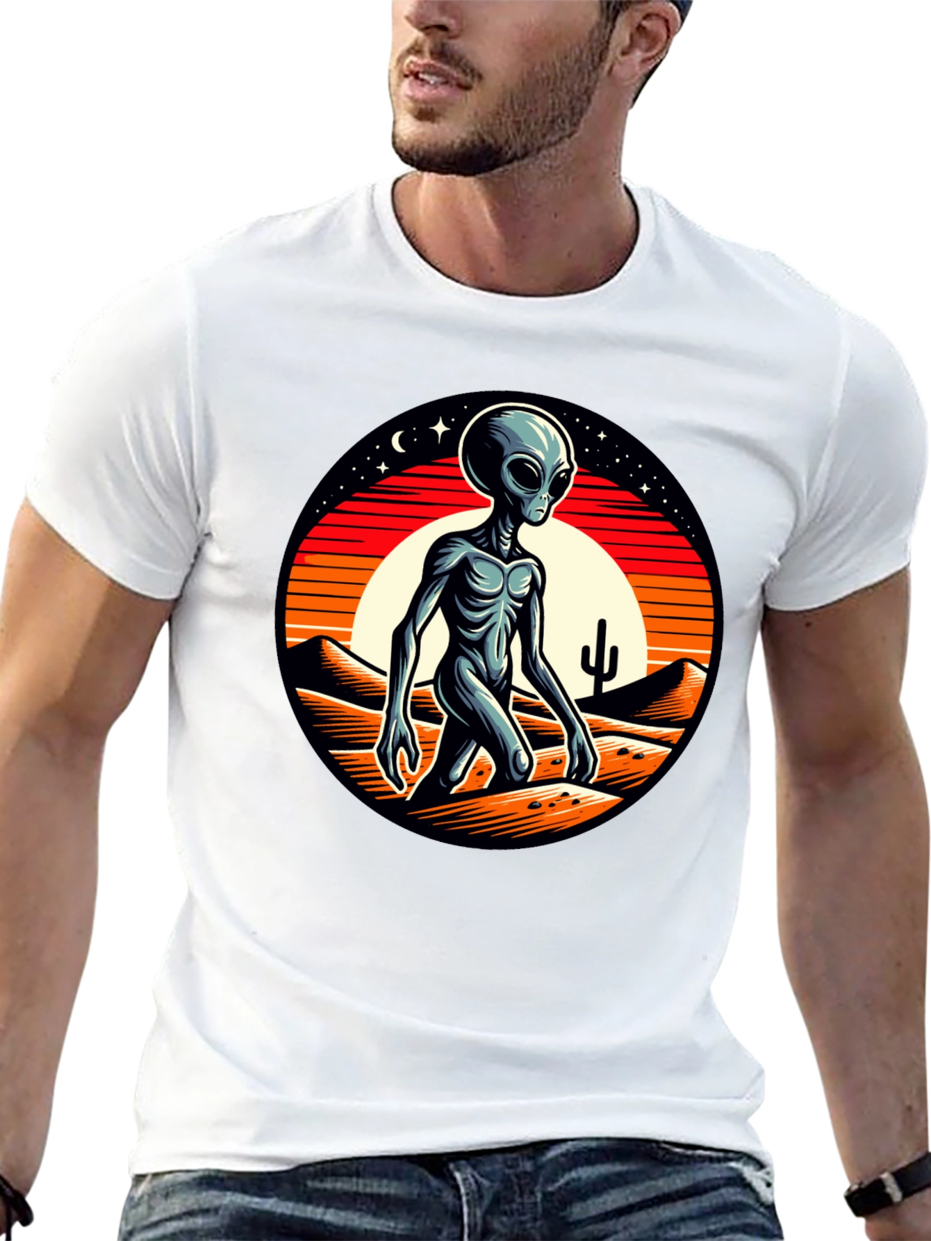 Alien Desert Graphic Tee - Black
