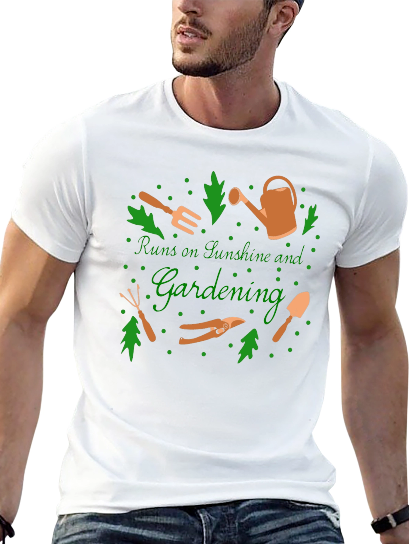 Gardening Lover T-Shirt: Runs on Sunshine and Gardening