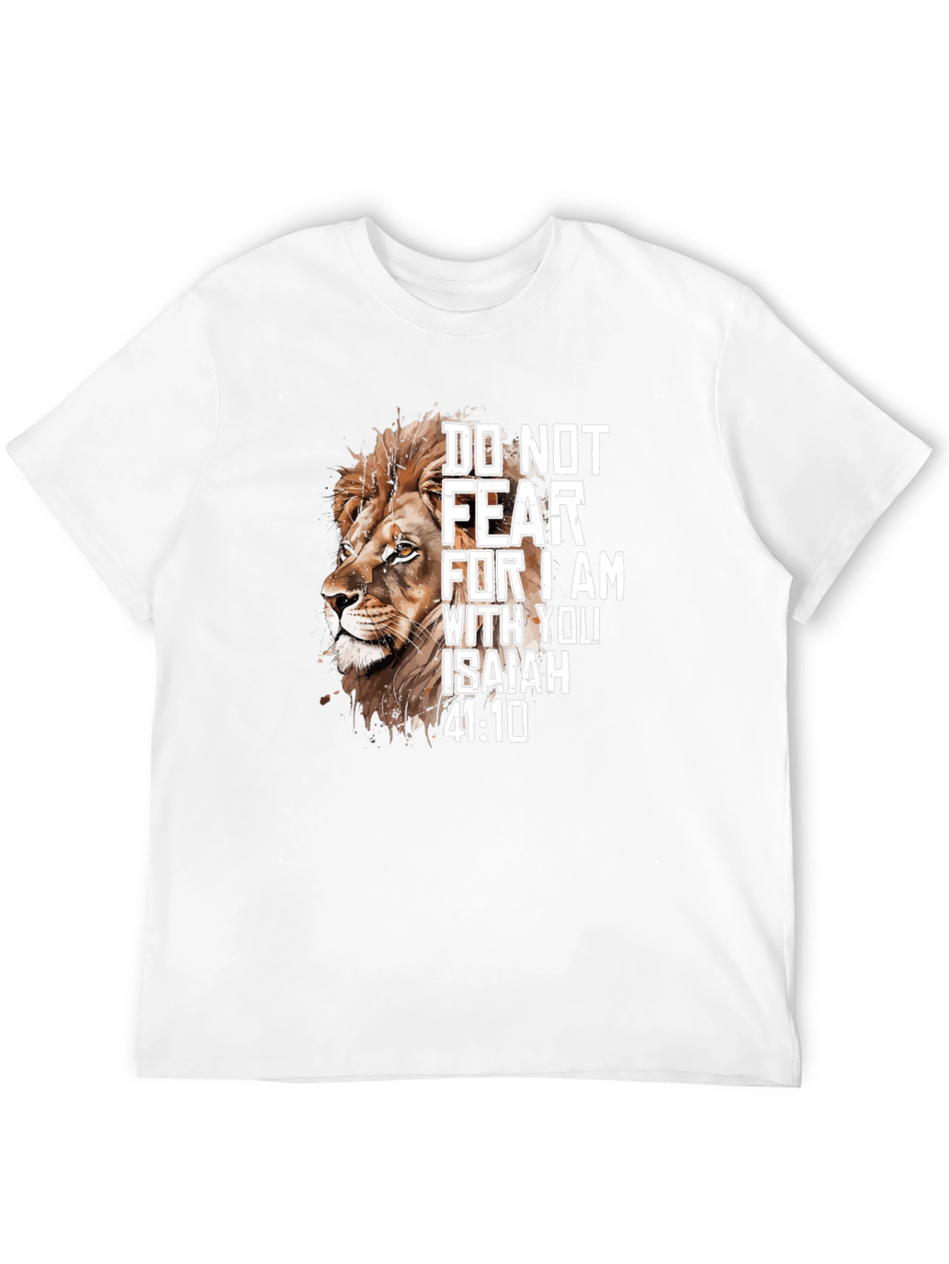 Lion Isaiah 41:10 Christian T-Shirt