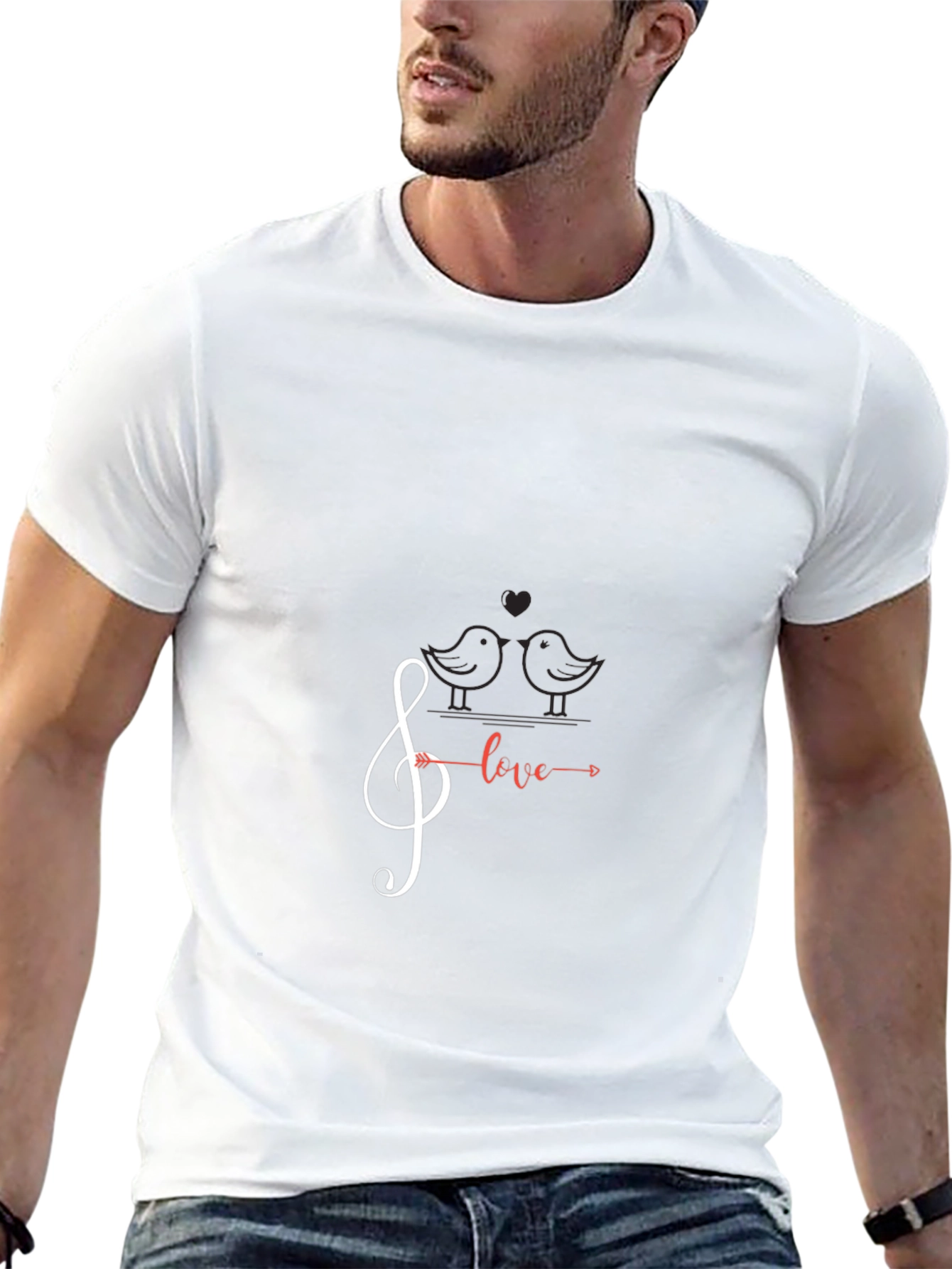 Musical Love Graphic Tee - Black