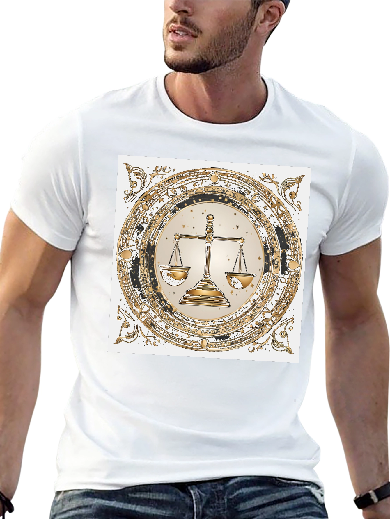 Libra Zodiac Graphic Tee - Balance & Style