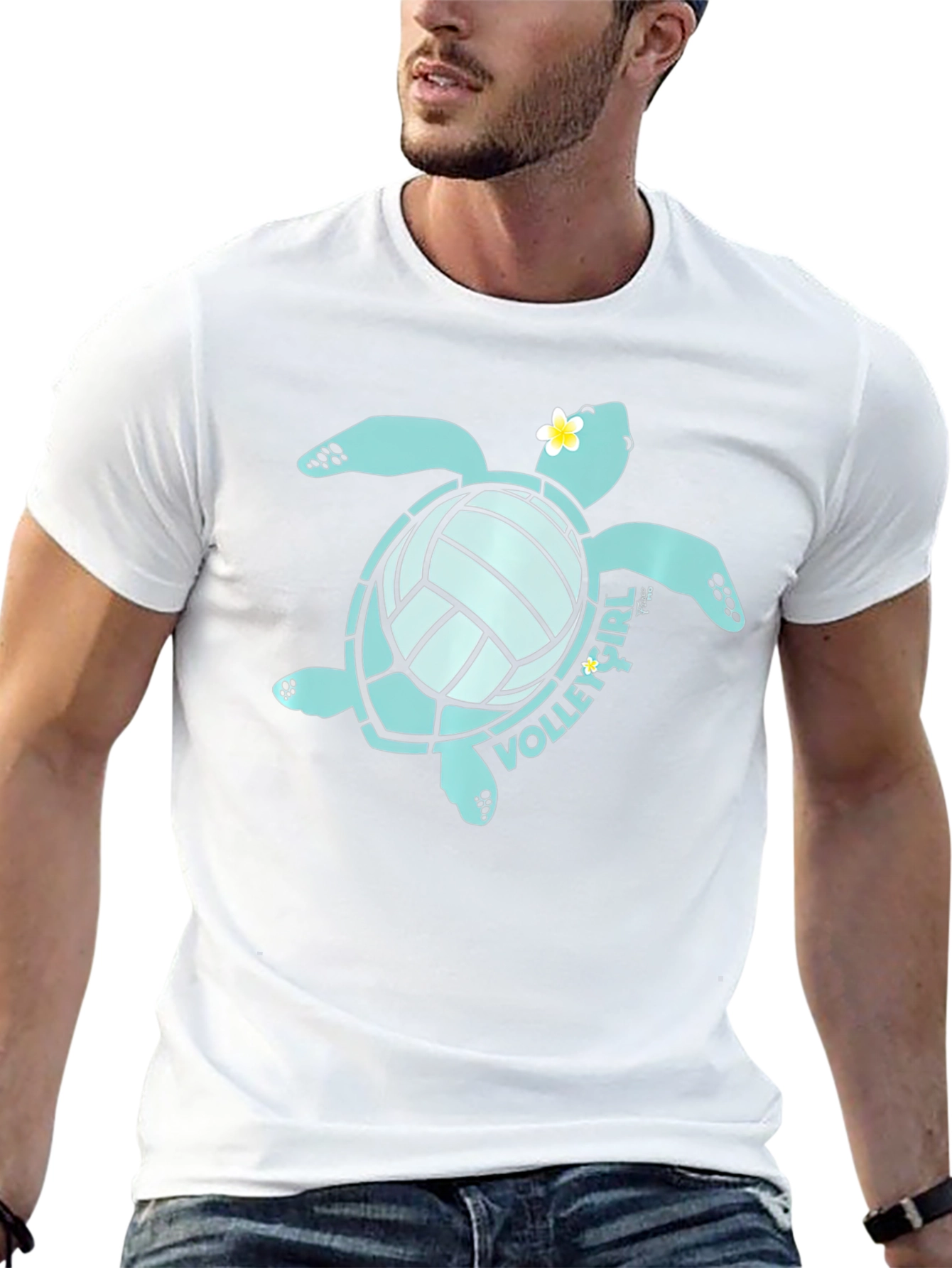 Volleygirl Turtle Graphic T-Shirt