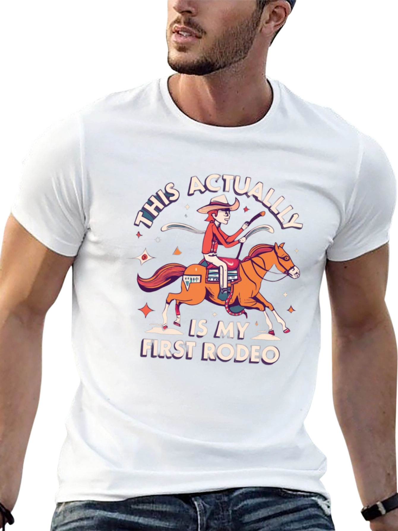 First Rodeo T-Shirt - Funny Cowboy Graphic Tee