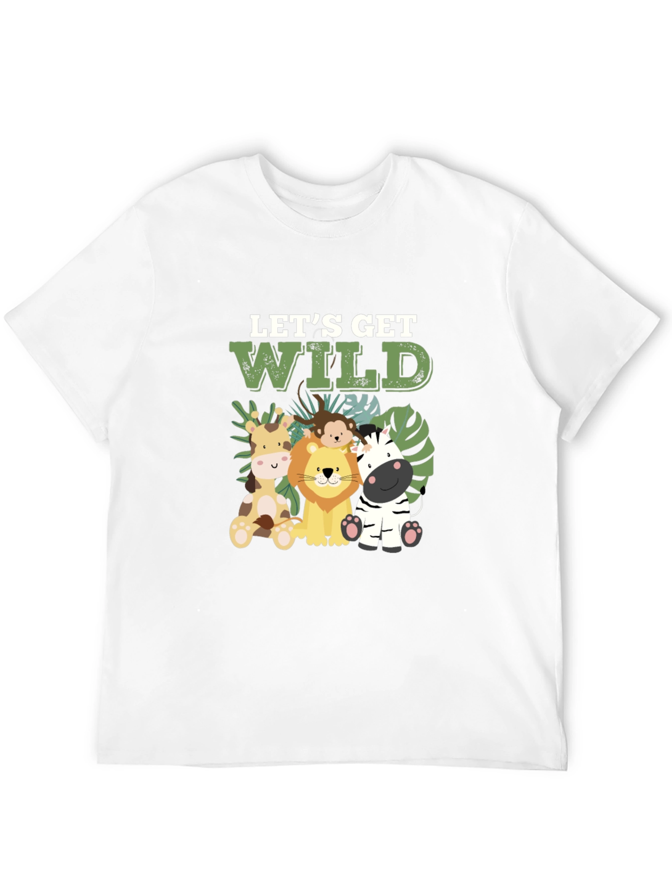 Lets Get Wild Safari Animals Graphic Tee