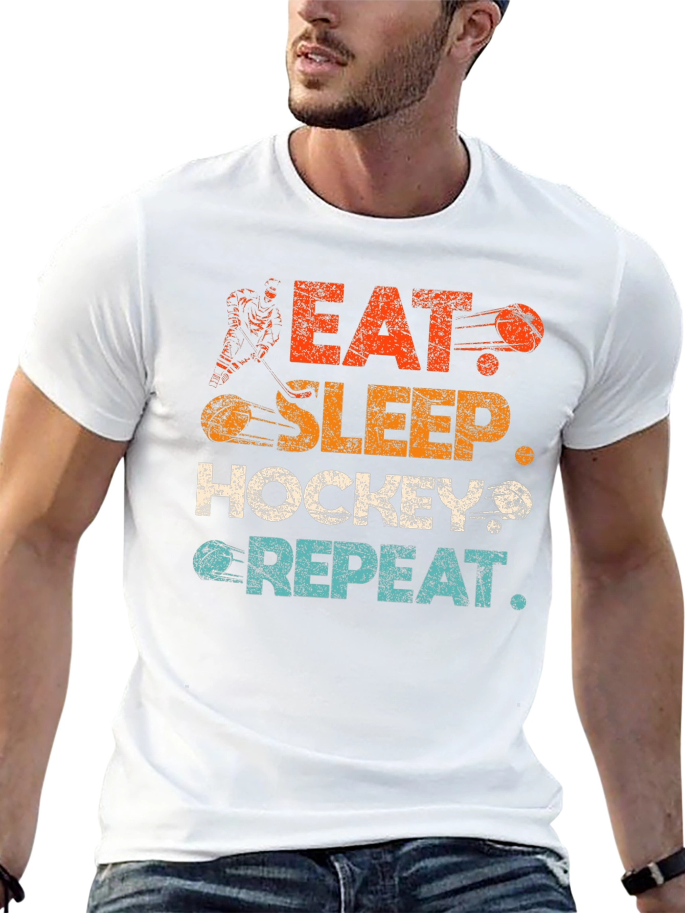 Eat Sleep Hockey Repeat T-Shirt